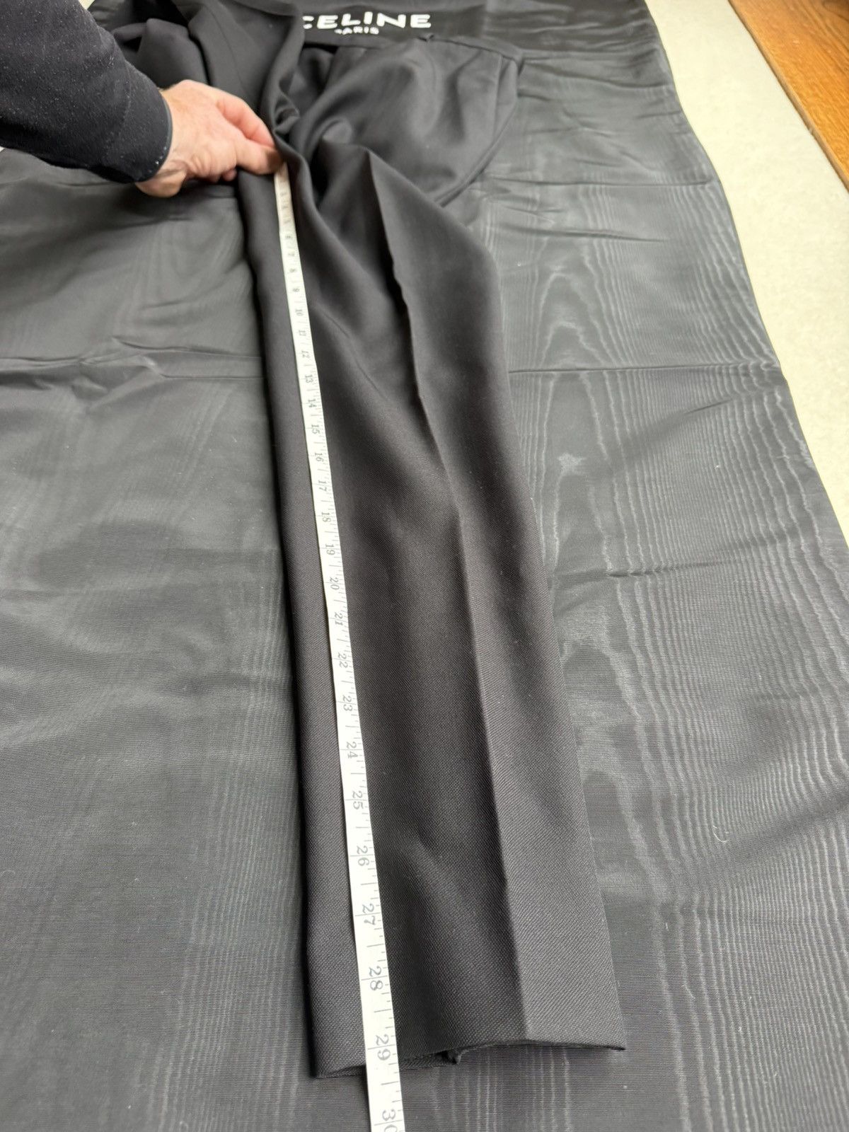 Celine FW19 Celine black 💯% wool trousers pants Hedi Slimane 28 29 Size 25" / US 0 / IT 36 - 9 Thumbnail