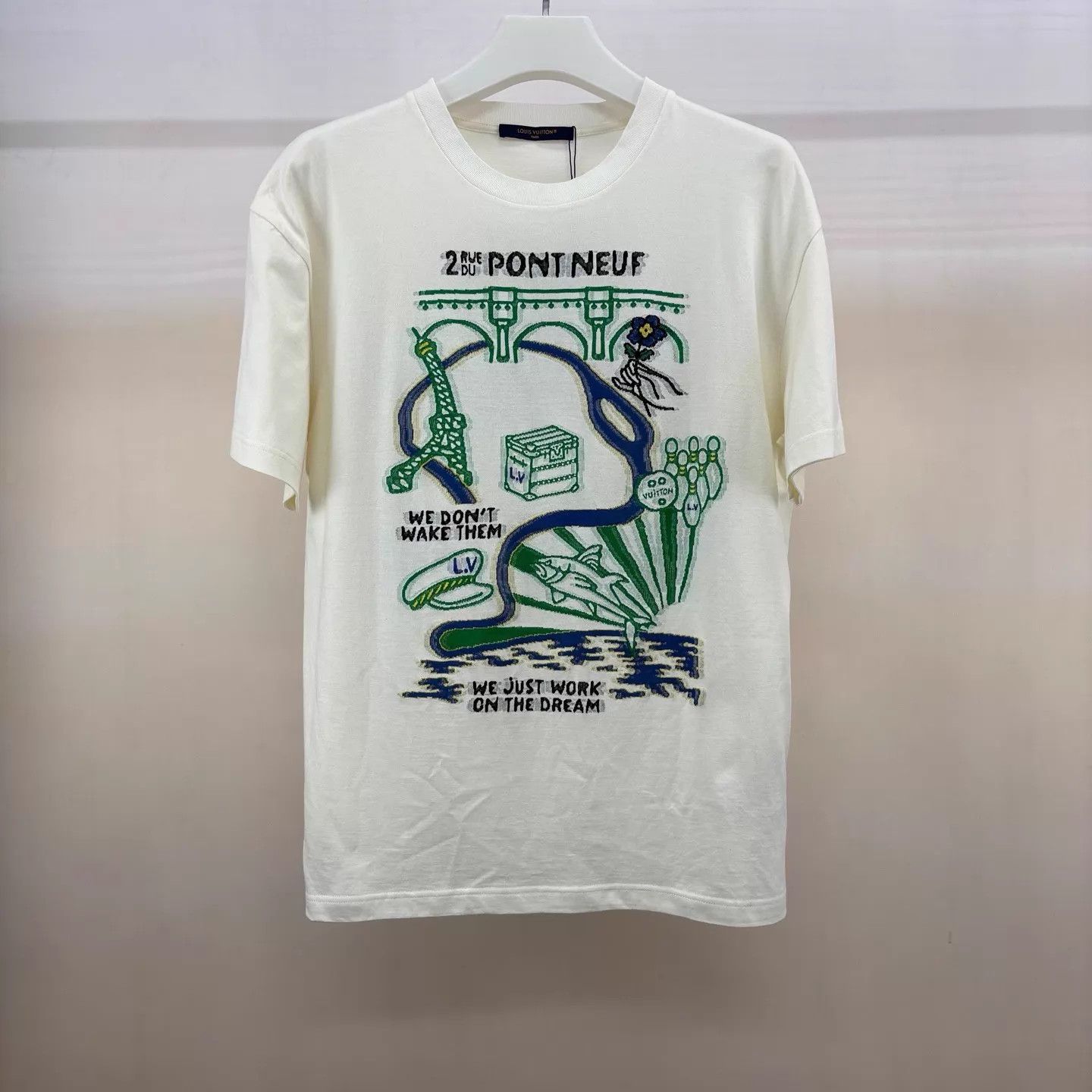 Louis Vuitton LV x Pharrell Eiffel Tower Graffiti Short Sleeve Tee S New Size US S / EU 44-46 / 1 - 6 Thumbnail