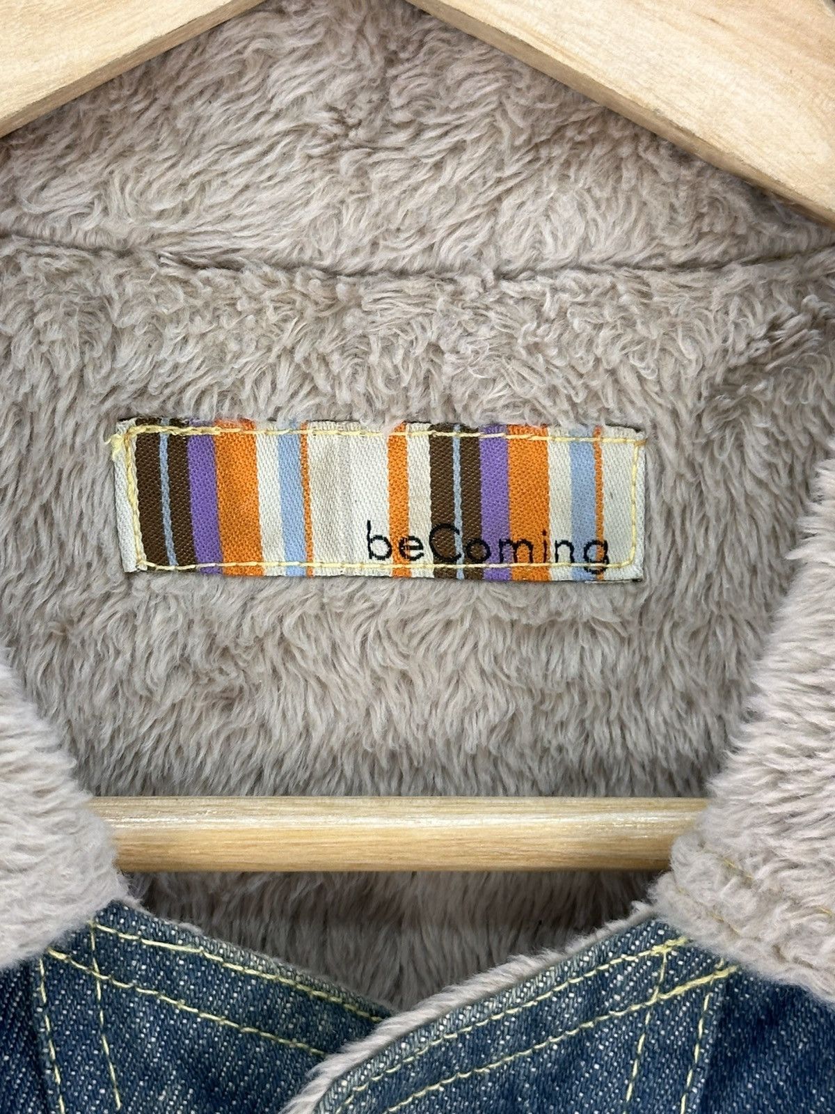 Japanese Brand Denim Sherpa Trucker Jacket by Be Coming Size US L / EU 52-54 / 3 - 11 Thumbnail