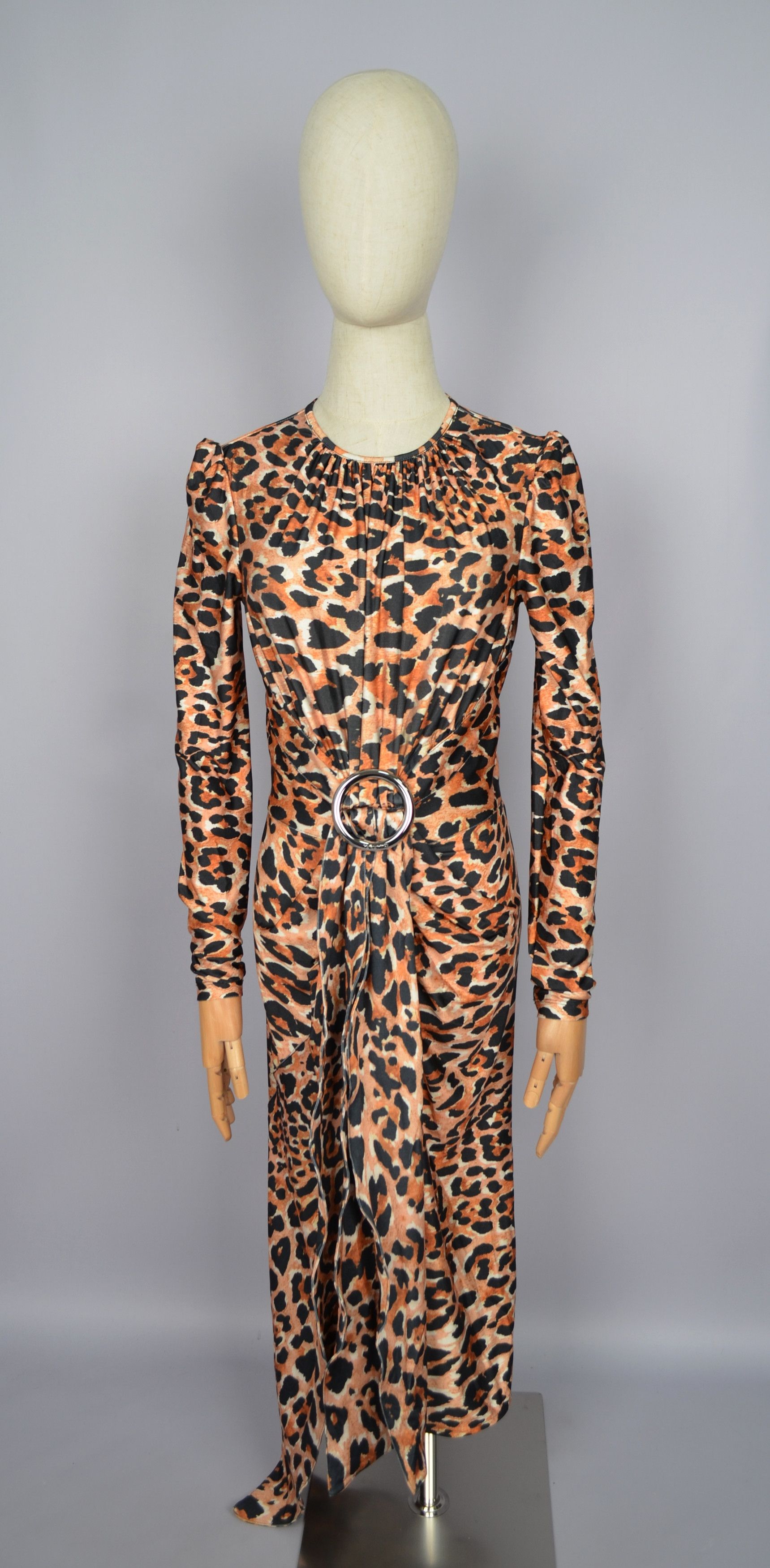 Designer × H&M × Paco Rabanne H&M x Paco Rabanne Dress Leopard Print Buckle Detail Stretch Size XS / US 0-2 / IT 36-38 - 5 Thumbnail