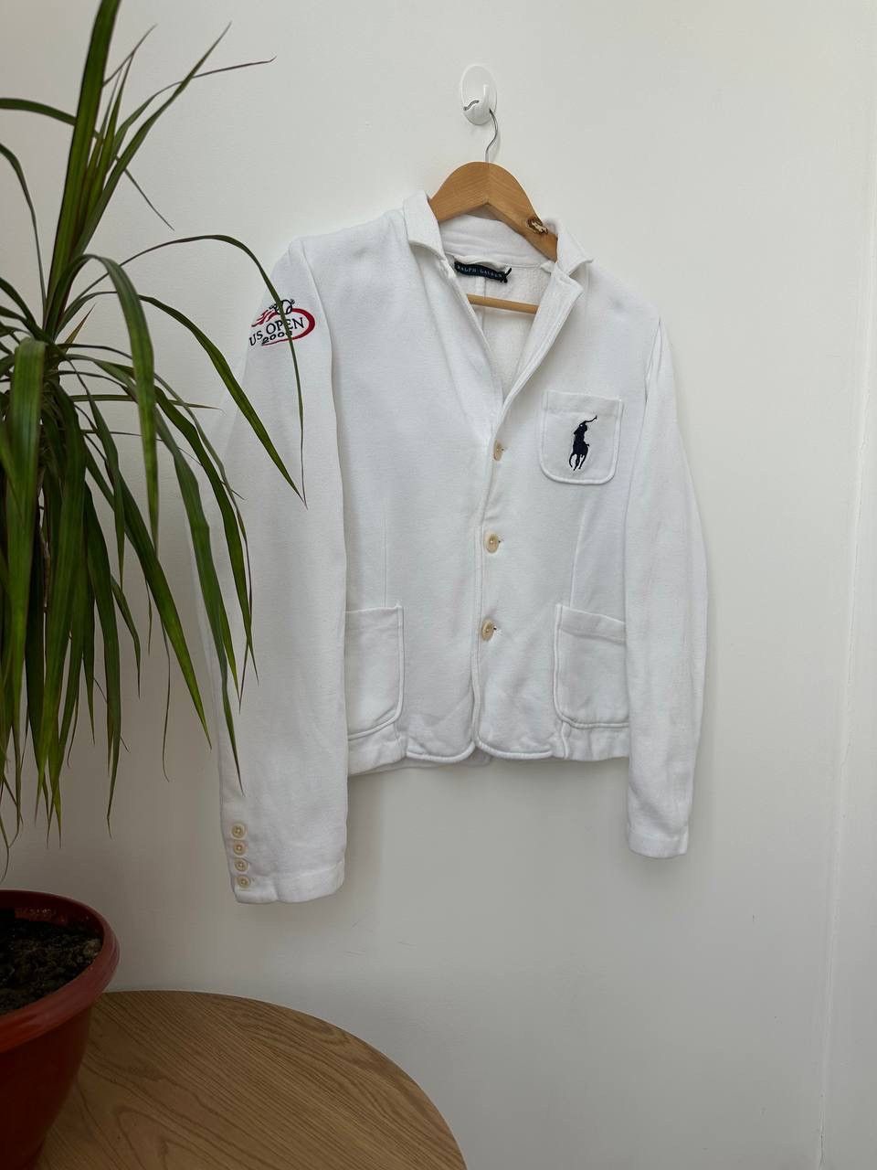 Polo Ralph Lauren × Vintage Vintage Polo Ralph Lauren US Open 2006 White Cardigan Size US L / EU 52-54 / 3 - 4 Thumbnail