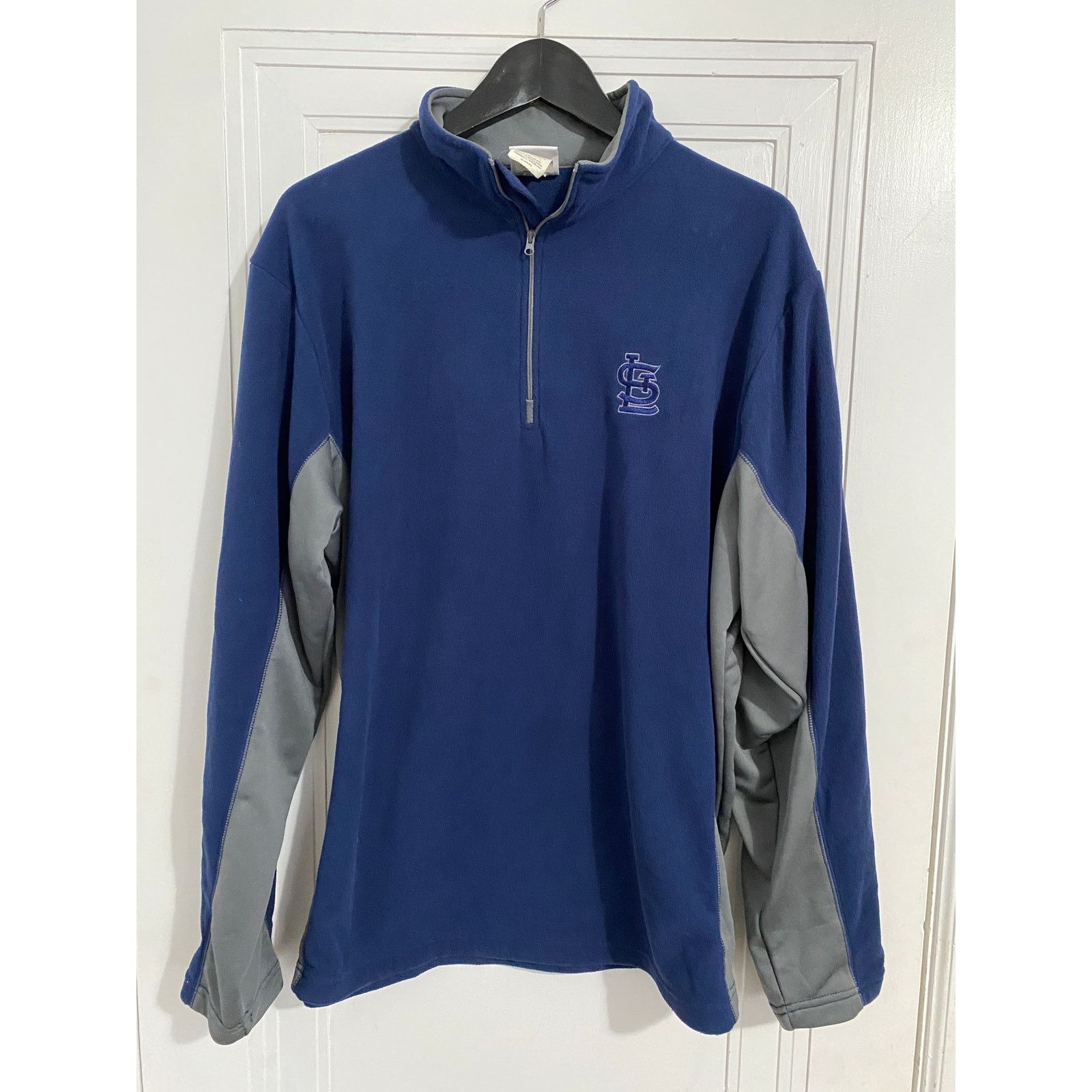 Majestic St. Louis Cardinals Blue Fleece 1/4-Zip Sweatshirt Size XL Size US XL / EU 56 / 4 - 1 Thumbnail