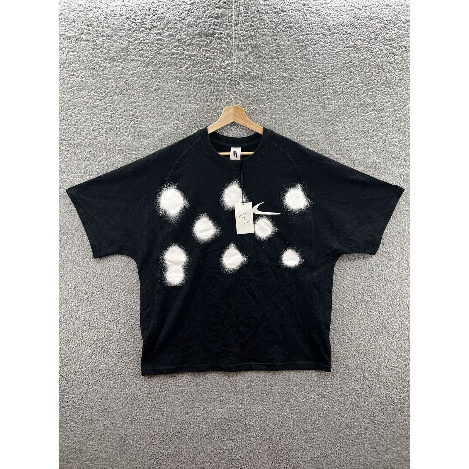 Nike Nike Off-White Spray Dot Short Sleeve T-Shirt CU2477 010 Size US L / EU 52-54 / 3 - 1 Thumbnail