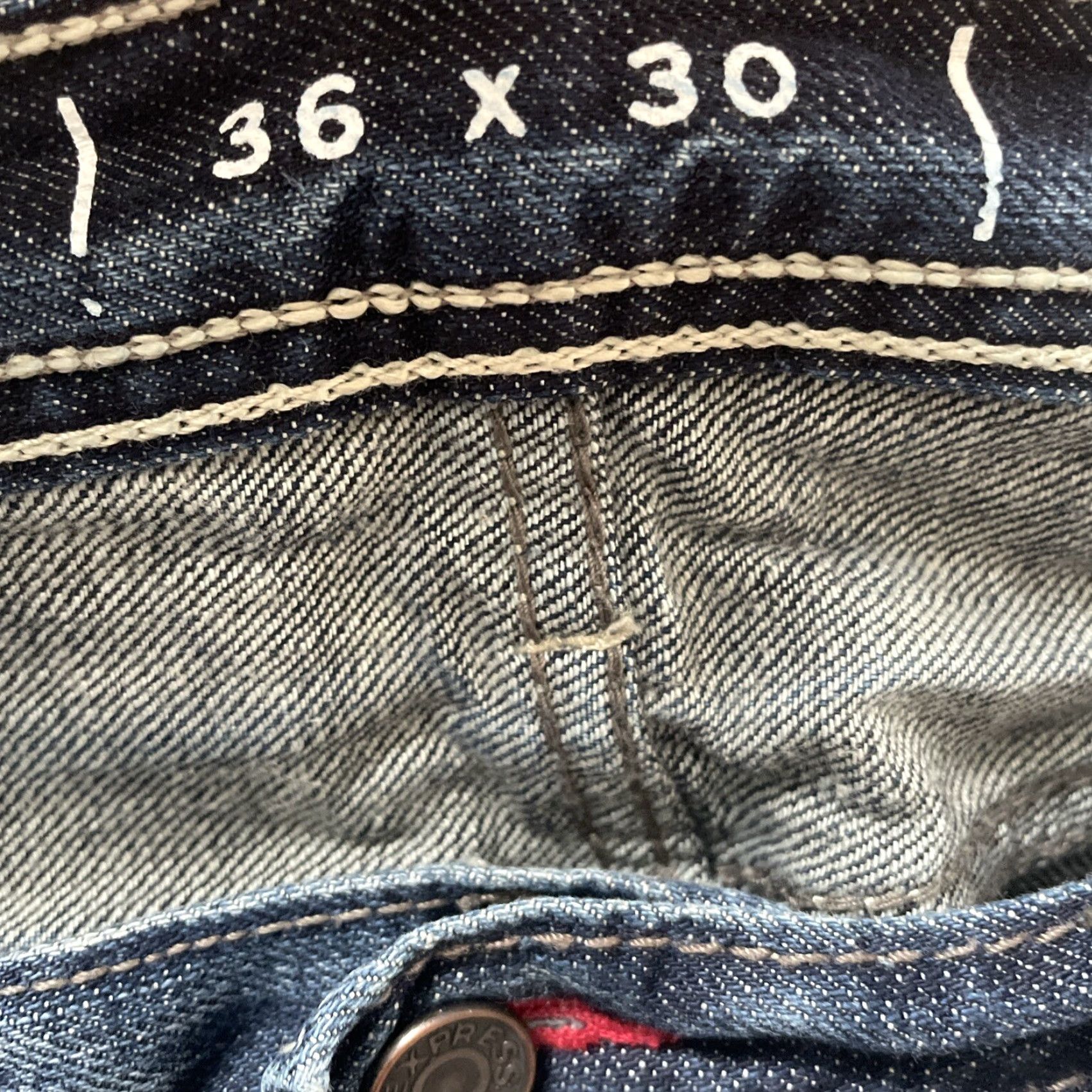 Express VINTAGE Express Jeans 36x26 Slim Straight 90s Rocco Low Rise Denim Blue Mens Size US 36 / EU 52 - 4 Thumbnail