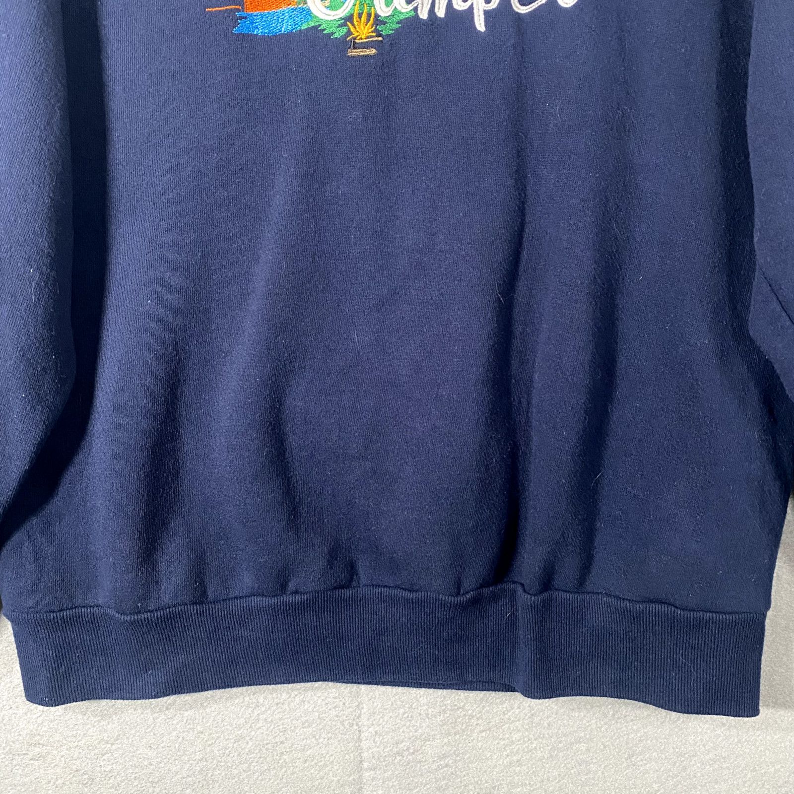 Jerzees Vintage I'm A Happy Camper Pullover Sweatshirt USA Large Size US L / EU 52-54 / 3 - 3 Thumbnail