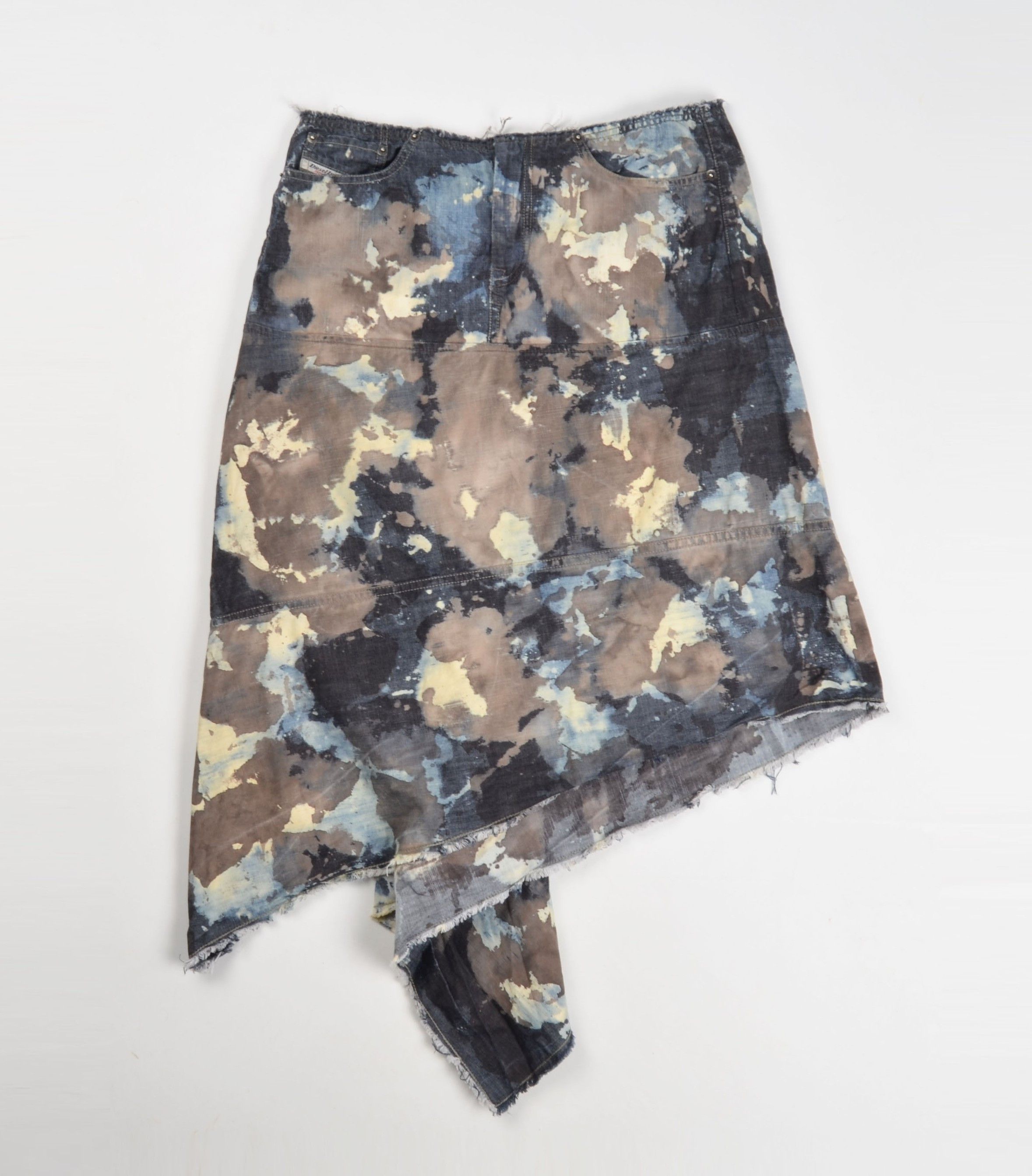 Diesel Vintage Diesel Red Tab Y2K Grunge Tie Dye Asymmetrical Skirt Size 30" / US 8 / IT 44 - 1 Thumbnail