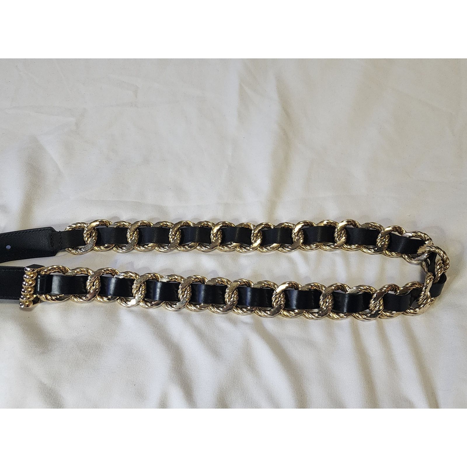 Gucci Rare Gucci Torchon Double G Chain Leather Belt Sz 85 / US 6 Size ONE SIZE - 6 Thumbnail
