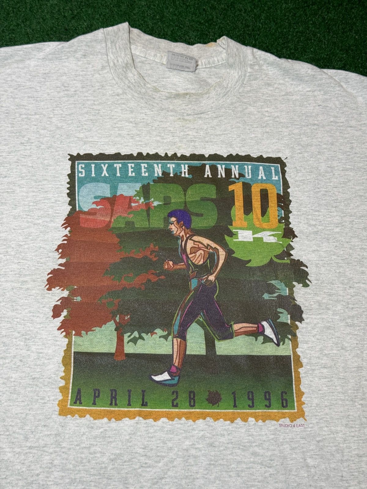 Fruit Of The Loom Vintage 90s Sap 10k Fall Running Event Graphic T Shirt Size US L / EU 52-54 / 3 - 2 Thumbnail