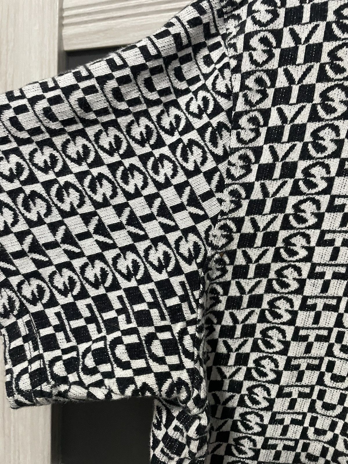 Stussy Rare Stussy Jacquard Check Crew Tee Streetwear T Shirt Y2K Size US M / EU 48-50 / 2 - 9 Thumbnail