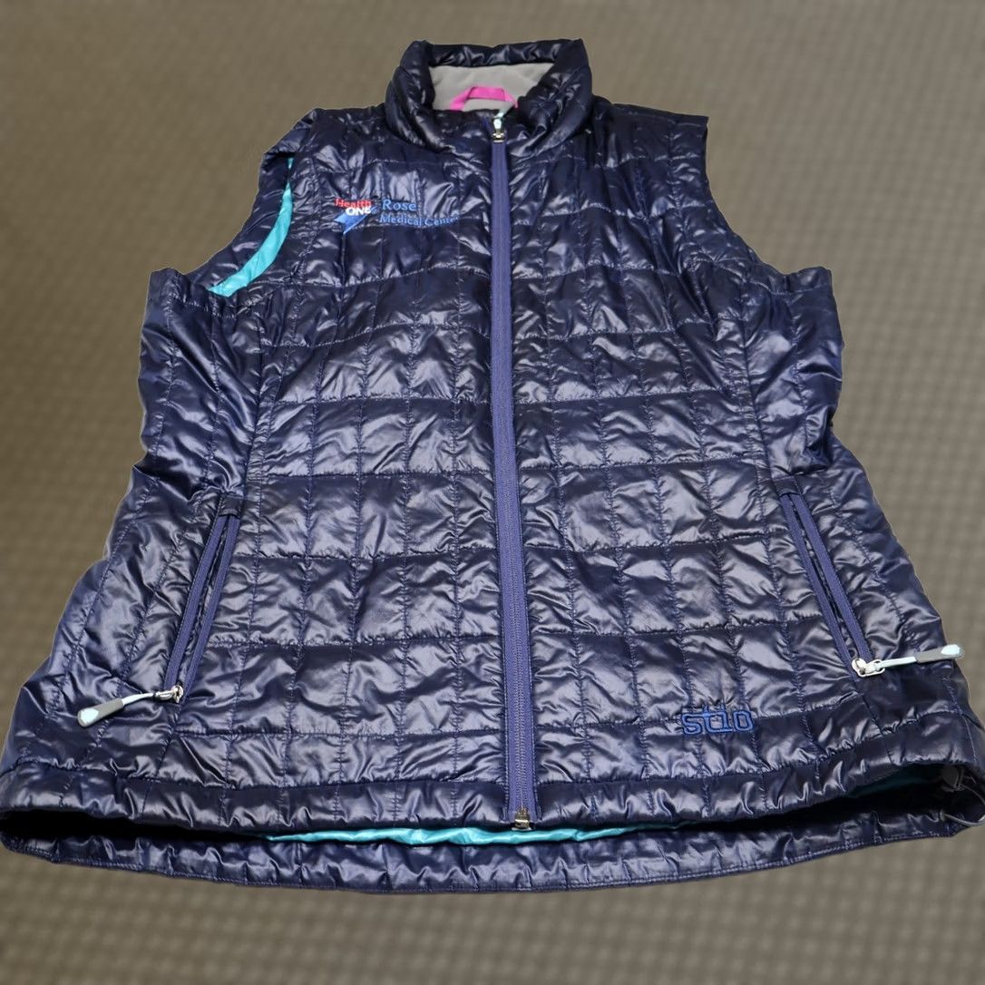 Logo 7 Stio Vest Womens Large Blue Full Zip Insulated Quilted Puffer LOGO Size M / US 6-8 / IT 42-44 - 1 Thumbnail