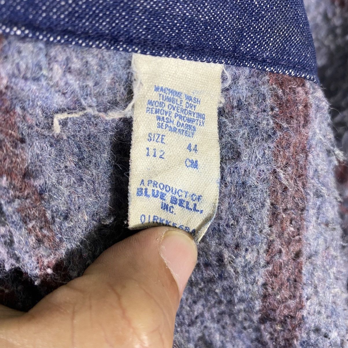 Wrangler Vintage Men’s 1950s Wool Blanket Lined Blue Bell Denim Size US L / EU 52-54 / 3 - 10 Thumbnail