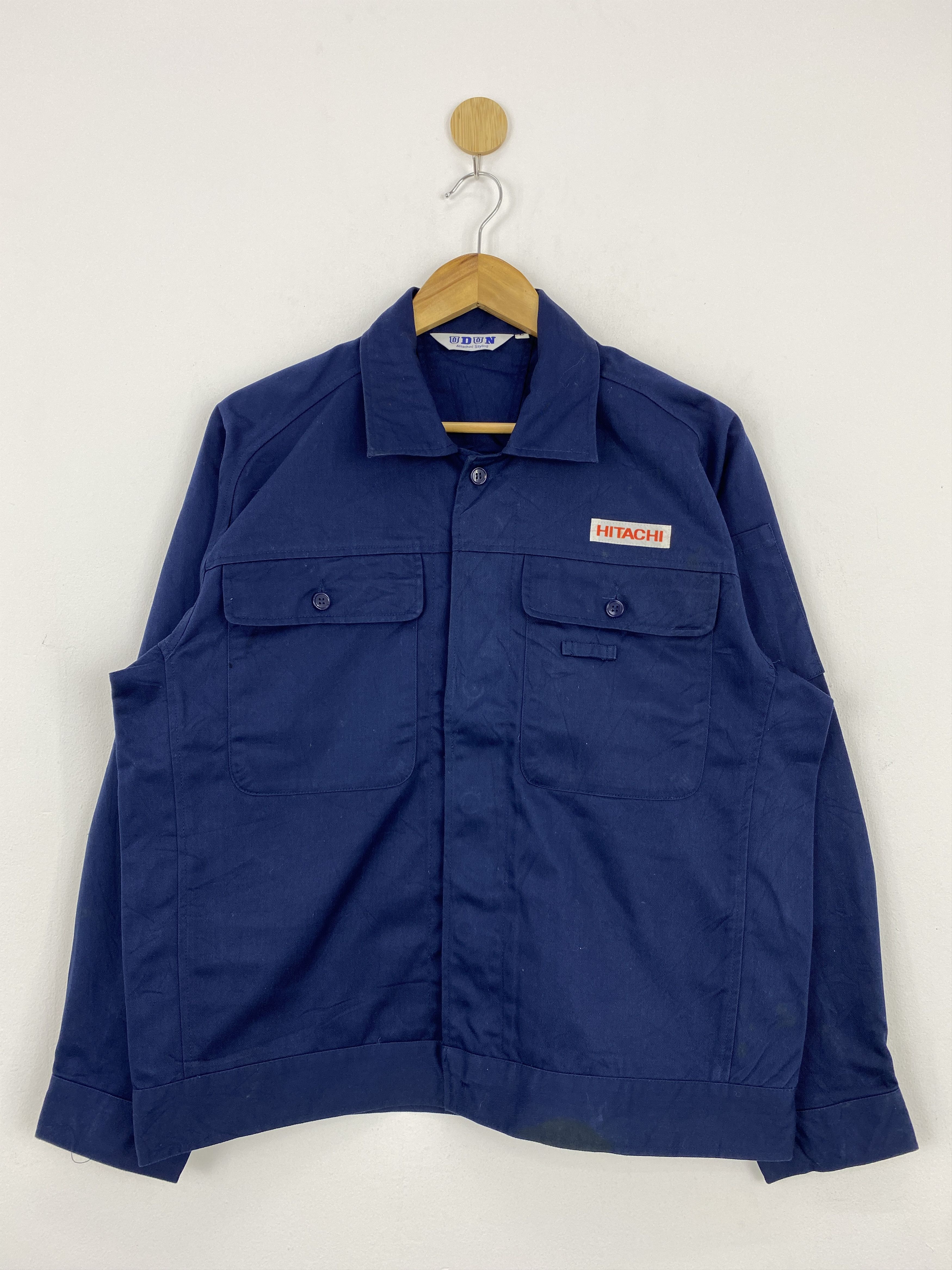 Japanese Brand Vintage Japanese Workwear Hitachi Workers Denim Jacket J1782 Size US L / EU 52-54 / 3 - 1 Thumbnail