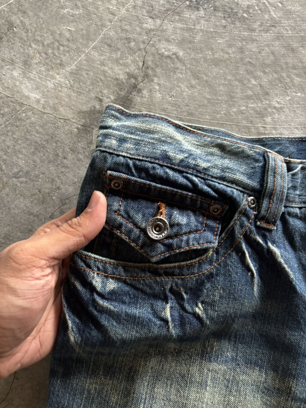 Tornado Mart NYLAUS flare distressed rusty mud wash mudmax style japanese Size US 31 - 10 Thumbnail