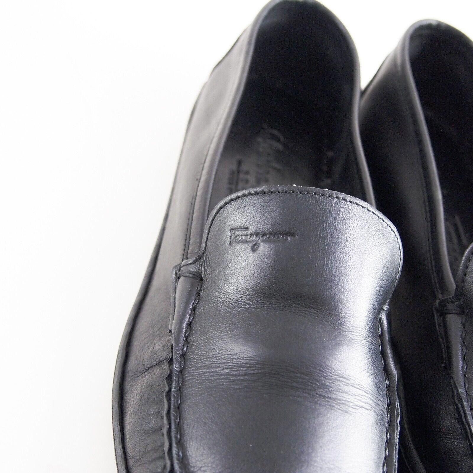 Salvatore Ferragamo Ferragamo Loafers Black Leather Womens EU 39 US 8.5 C Size US 8.5 / IT 38.5 - 4 Thumbnail