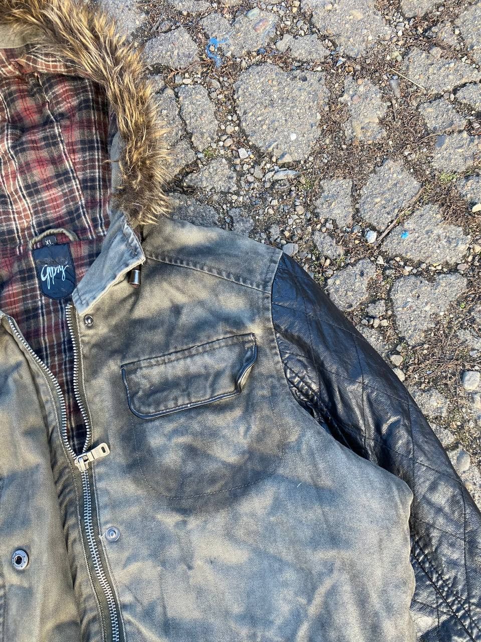 Japanese Brand Y2K Fur Fuzzy If Six Was Nine Style Faded Jacket Size US S / EU 44-46 / 1 - 6 Thumbnail