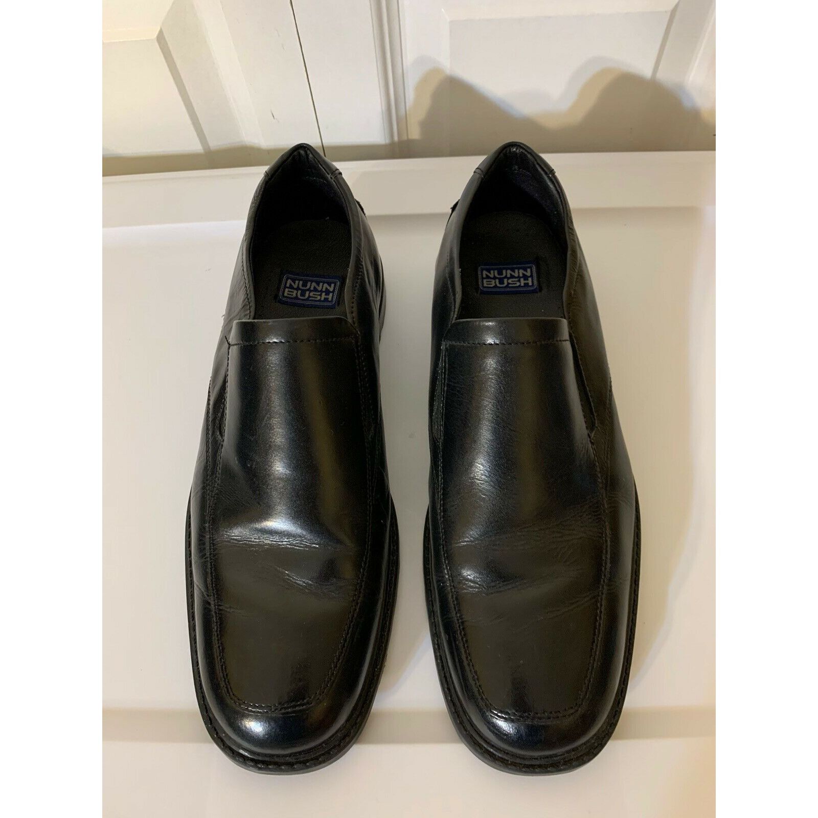 Nunn Bush NUNN BUSH Black Leather Slip On Dress Loafers Shoes 81115-00 Size US 9 / EU 42 - 3 Thumbnail