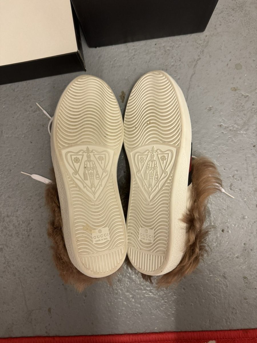 Gucci Gucci Ace Fur Sneaker Size US 11 / EU 44 - 6 Thumbnail