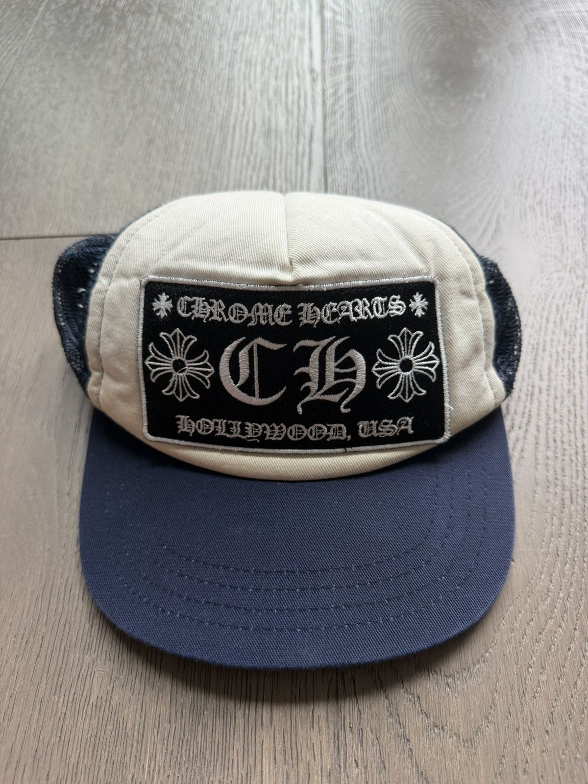 Chrome Hearts Chrome Hearts CH Hollywood Trucker White/Navy Size ONE SIZE - 2 Thumbnail