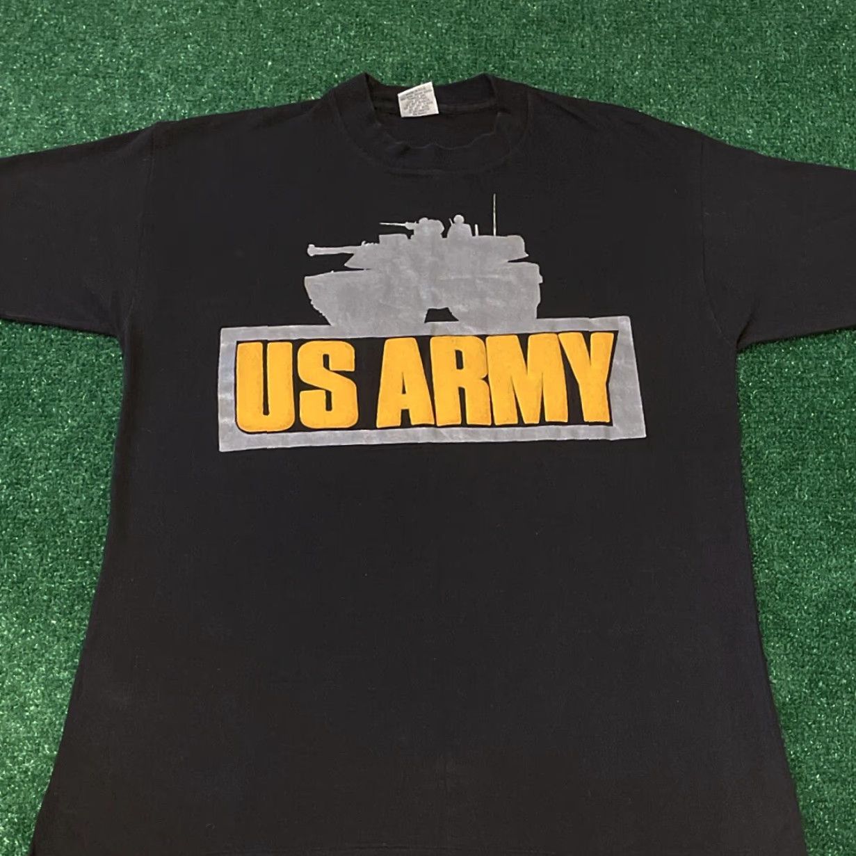 Vintage VINTAGE US Army Tank USA Puff Print VTG T Shirt Mens XL Black 90s 1990s Size US XL / EU 56 / 4 - 3 Thumbnail