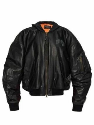 Balenciaga o1in1g0326 Nologo Hooded Bomber Jacket in Black Size US L / EU 52-54 / 3 - 1 Preview