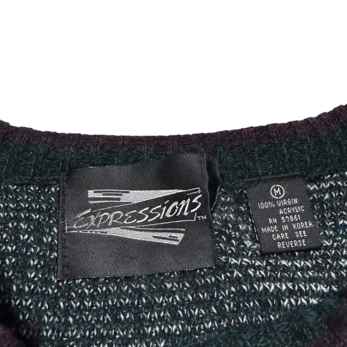 Vintage Vintage Expressions Patterned Crewneck Sweater Men's Medium Size US M / EU 48-50 / 2 - 4 Thumbnail