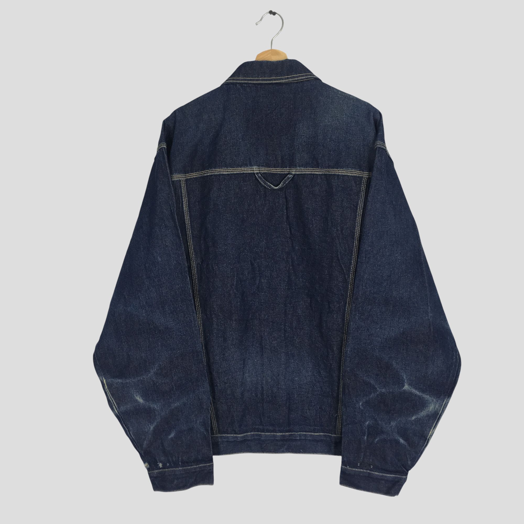 Vintage Vintage 90's Webs American Denim Jacket Workwear Frenchwork Size US XL / EU 56 / 4 - 2 Thumbnail