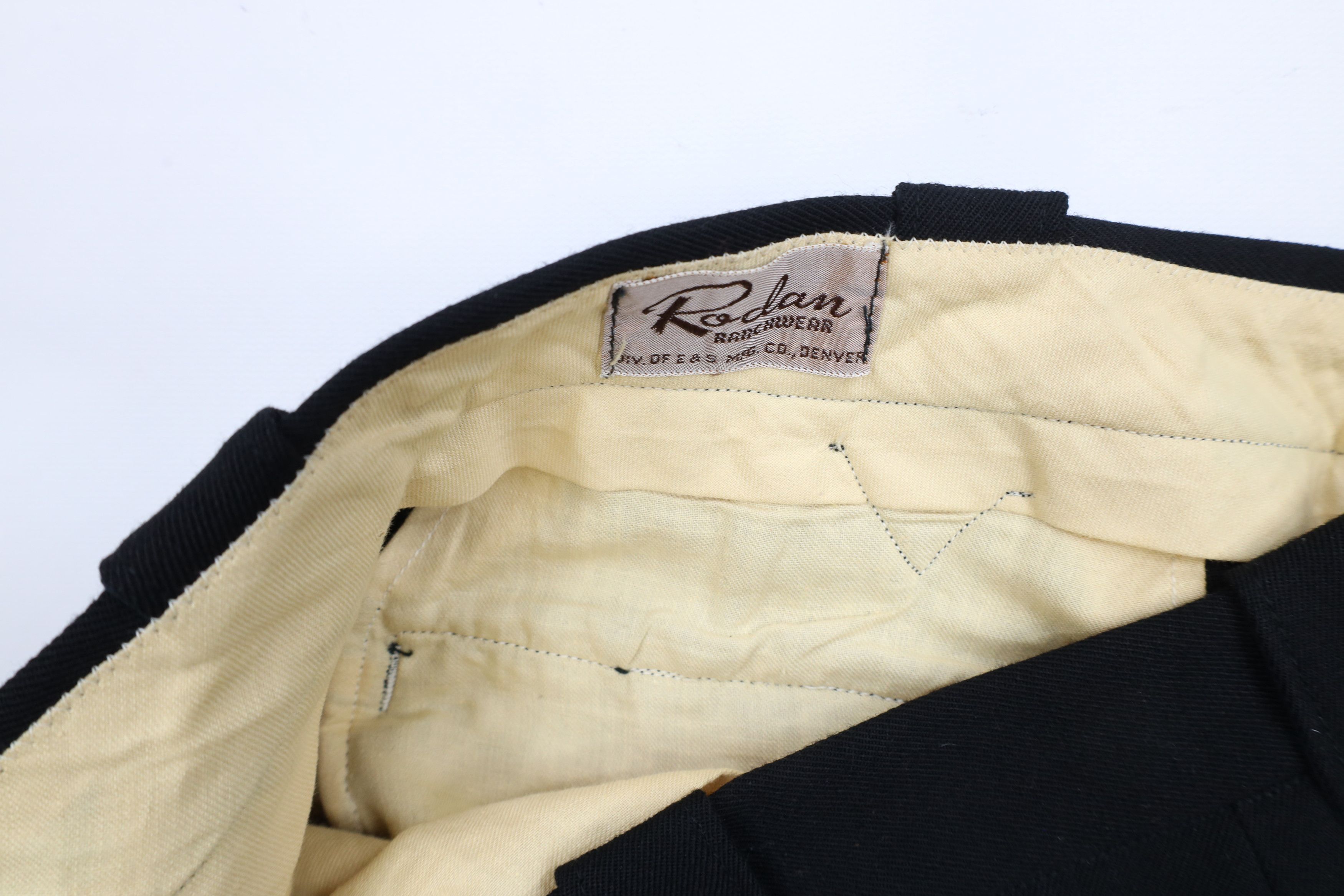 Vintage Vintage 50s 60s Rockabilly Cowboy Chino Pants Black USA Size US 32 / EU 48 - 8 Thumbnail