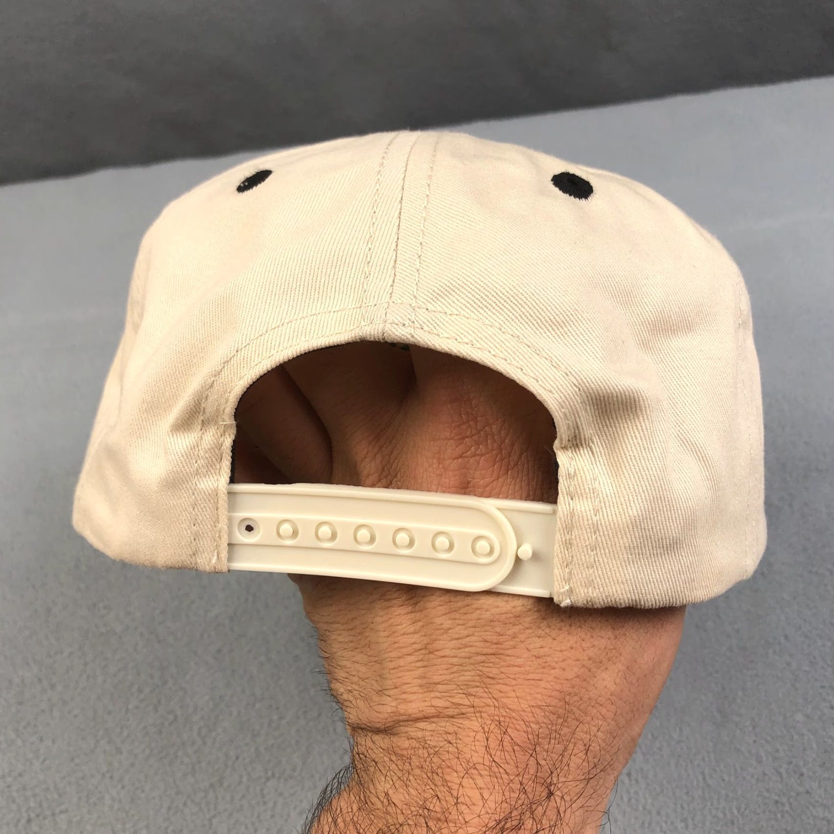 Vintage BRING THE JUICE Diamonds Hat Snapback Beige Dome Embroidered Golf Cap Mens One Size Beige Geometric Twill Cotton Brand Hat Size ONE SIZE - 6 Thumbnail