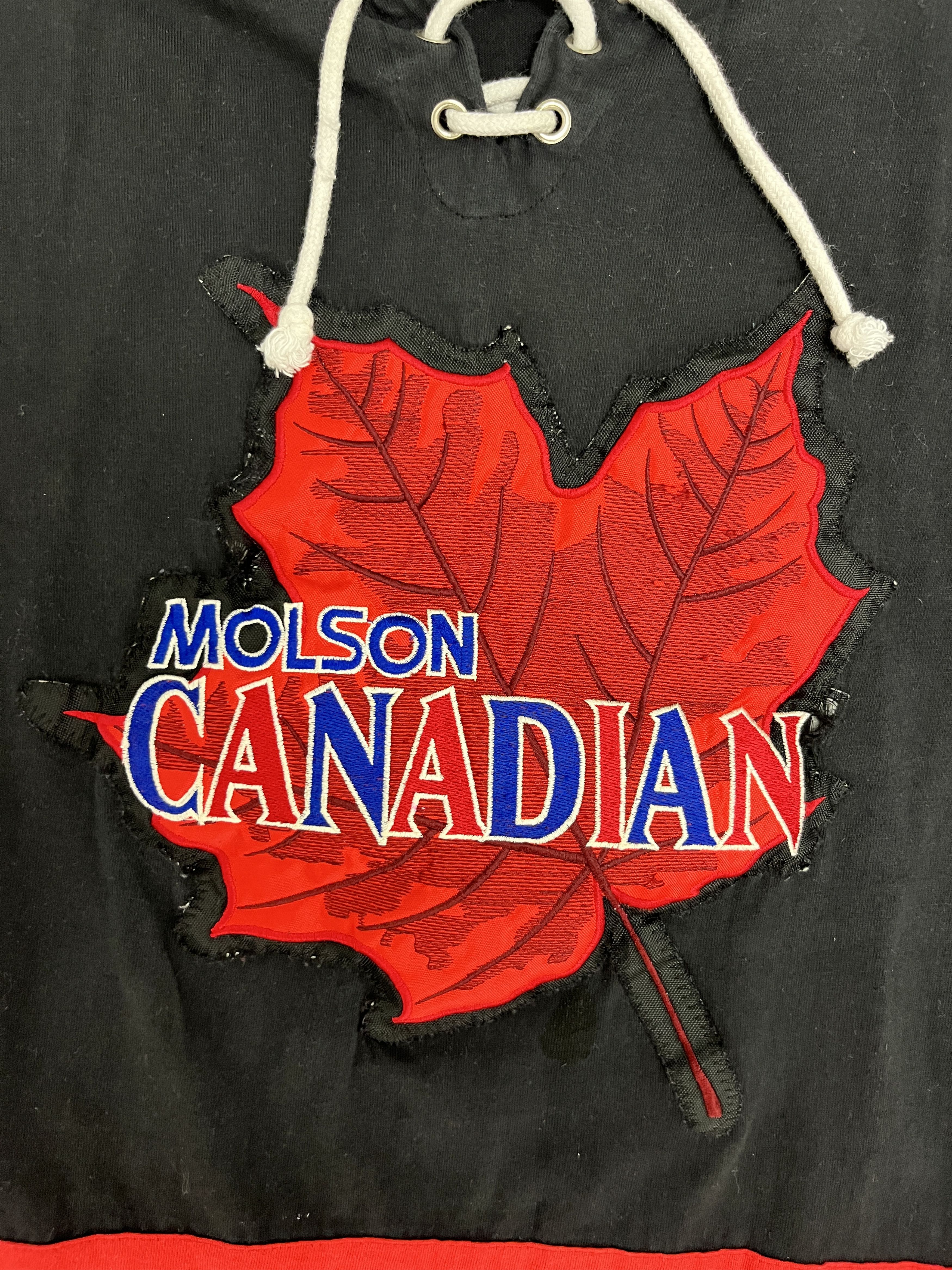 Vintage Molson Canadian Stitched Vintage Black 3/4 Sleeve Shirt Size US L / EU 52-54 / 3 - 2 Thumbnail