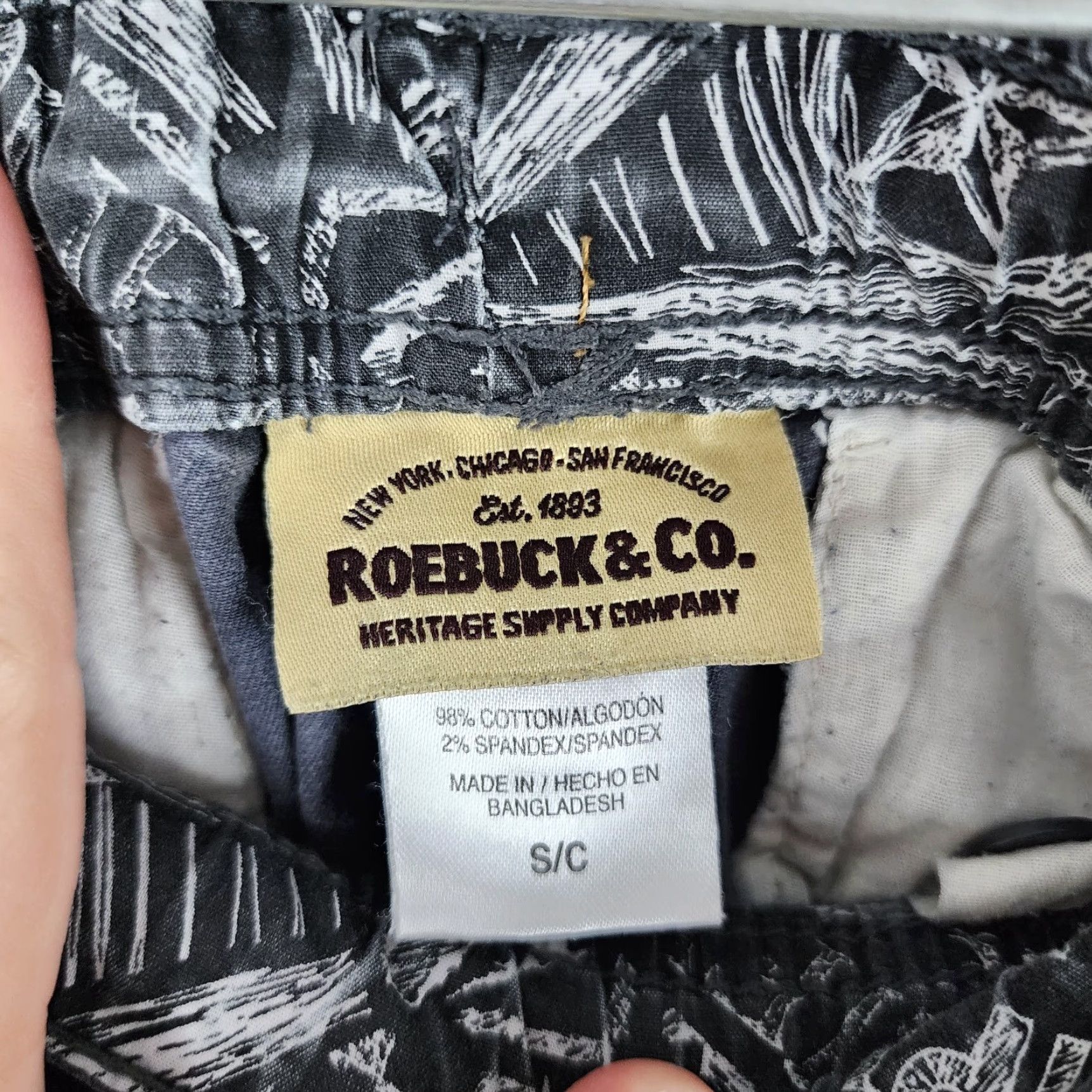 Vintage ROEBUCK & CO. Mens Blue Draw String Waist Chino Joggers Size S Pants 30in Inseam Distressed Men Size US 29 - 4 Thumbnail