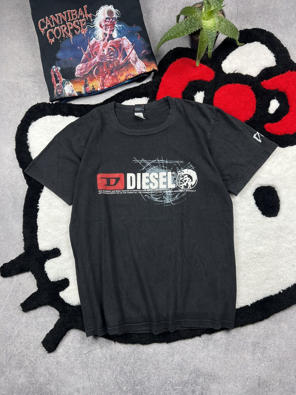Diesel Y2K Diesel Affliction Style Black Big Logo Tee Shirt Size US L / EU 52-54 / 3 - 1 Thumbnail