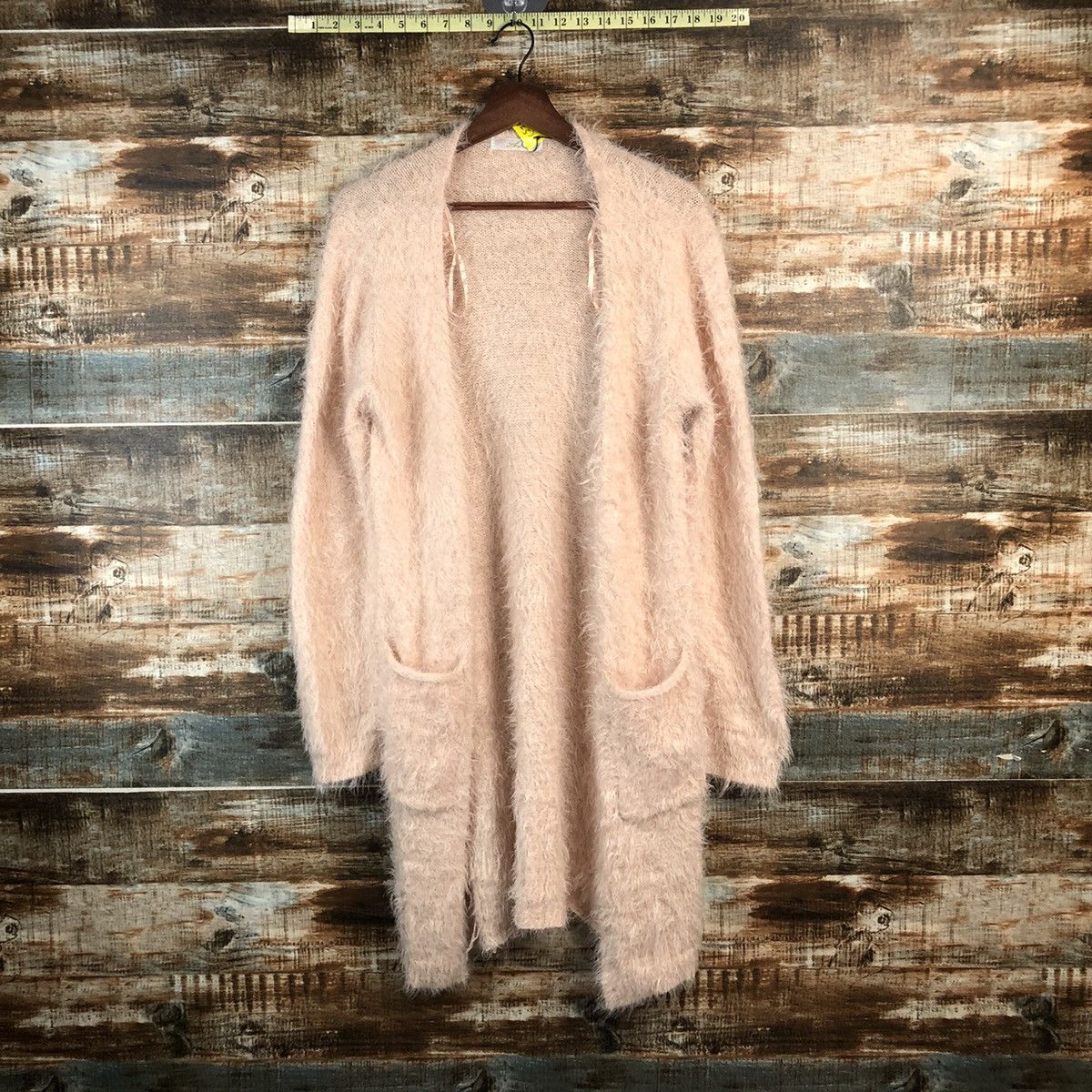 Homespun Knitwear DL Khalita Pink Mohair shaggy fur Cardigan Knitwear #C526 Size L / US 10 / IT 46 - 1 Thumbnail