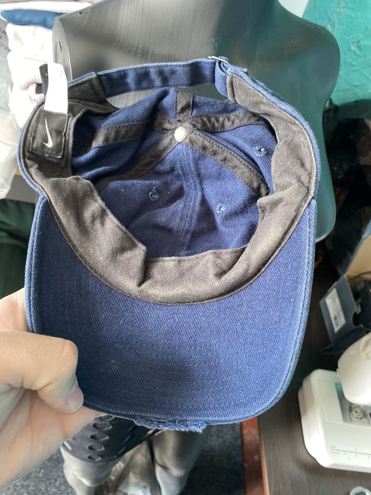 Nike × Vintage VNTG Nike Big Swoosh OS Mens Cap OG y2k Size ONE SIZE - 8 Thumbnail