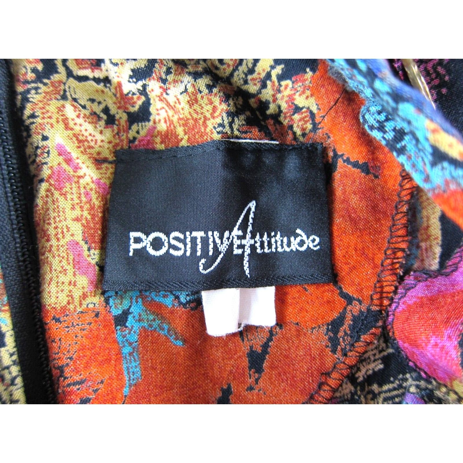 Pinko Positive Attitude 100% Rayon Short Sleeve Sheath Dress Small Vintage Women Knee Length Orange Pink Blue Dress Size 28" / US 6 / IT 42 - 3 Thumbnail