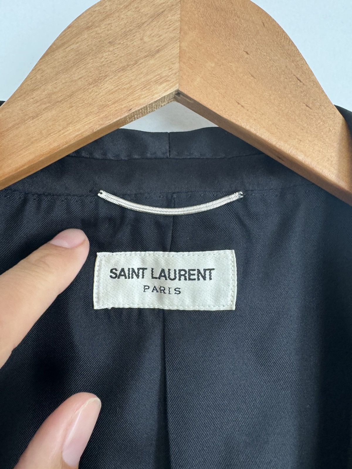 Saint Laurent Paris 2013 Grain de Poudre Shawl le smoking blazer Size 50R - 2 Thumbnail