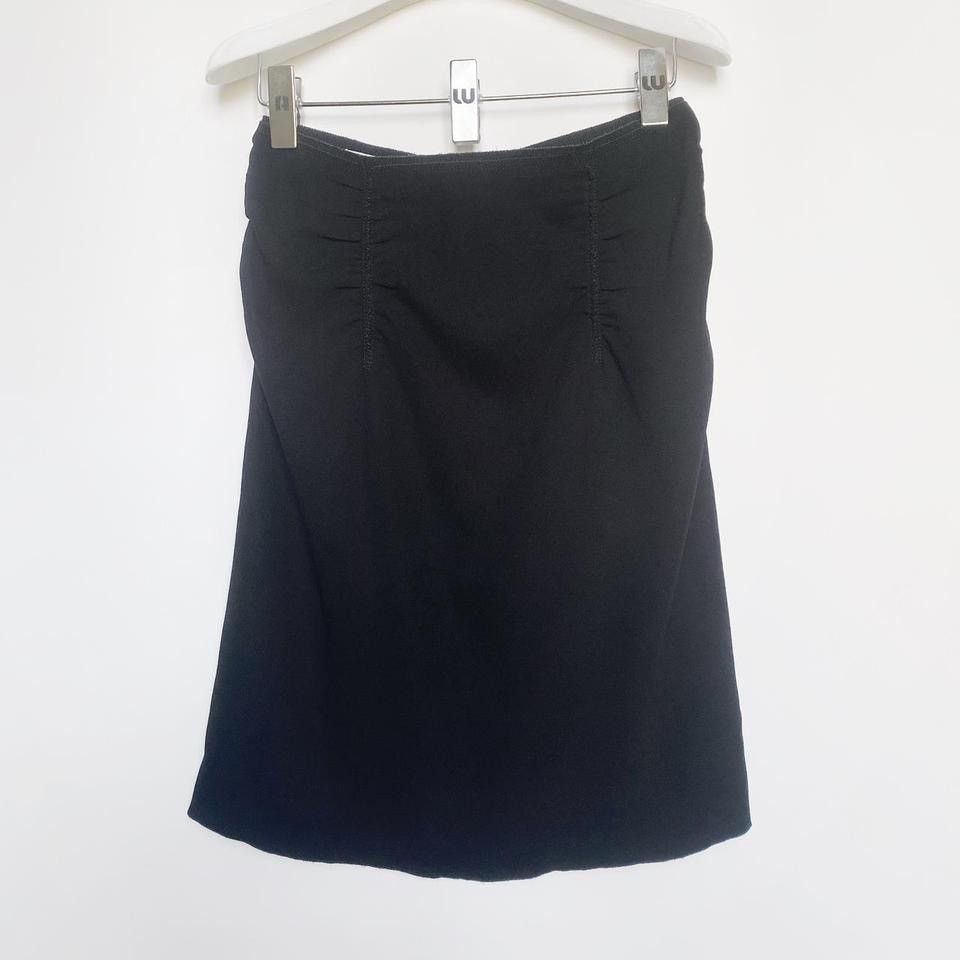 Prada × Vintage prada vintage midi skirt with draped back Size 22" - 1 Thumbnail
