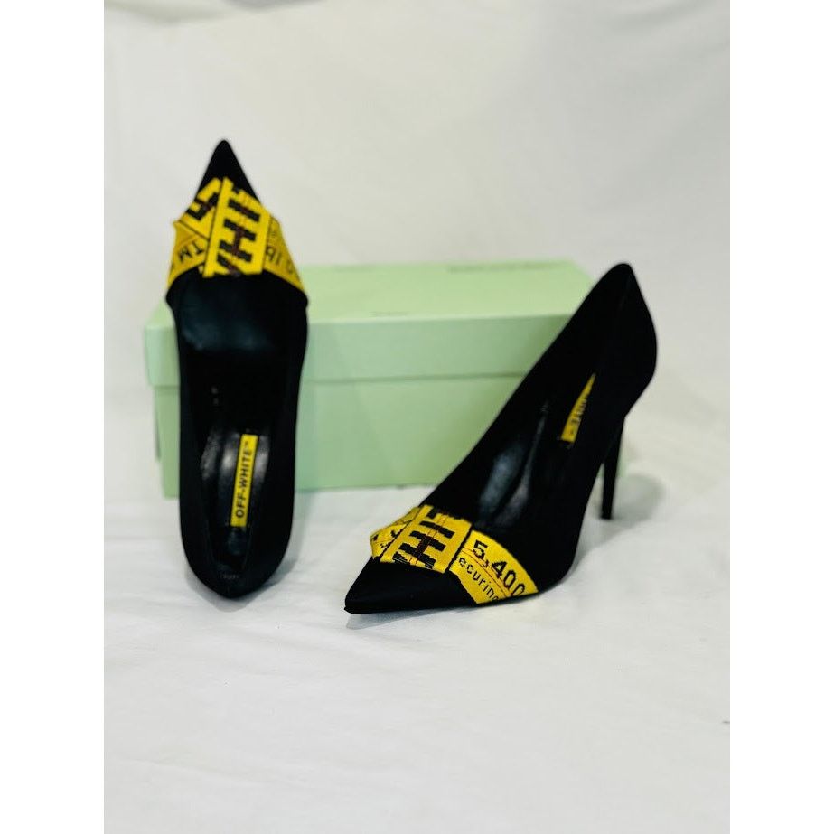 Off-White o1rshd1 Commercial Bow Pumps in Black / Yellow Size US 10.5 / IT 40.5 - 9 Thumbnail