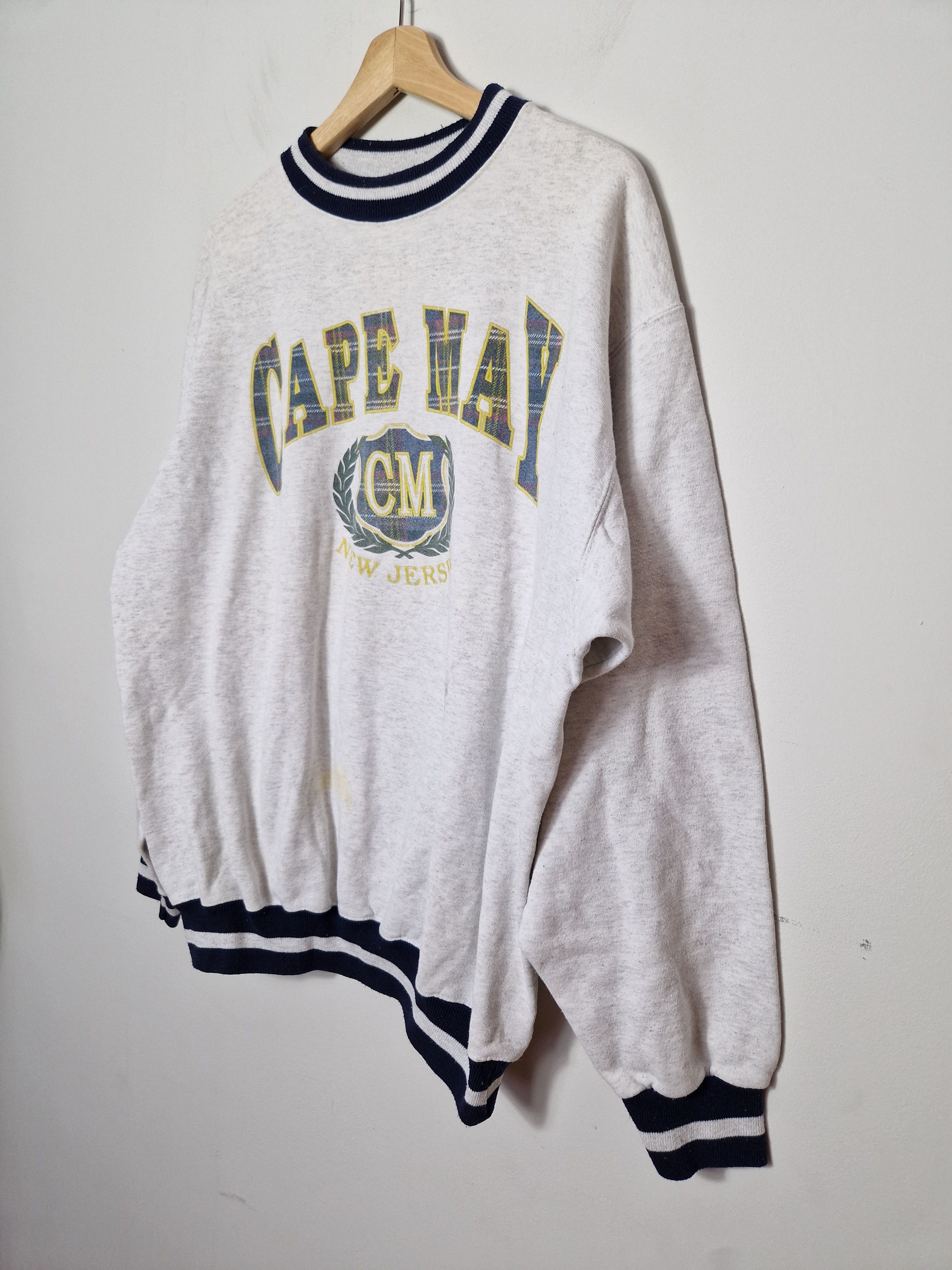 Vintage New Jersey Cape May Made in USA 90s sweatshirt university Size US L / EU 52-54 / 3 - 2 Thumbnail