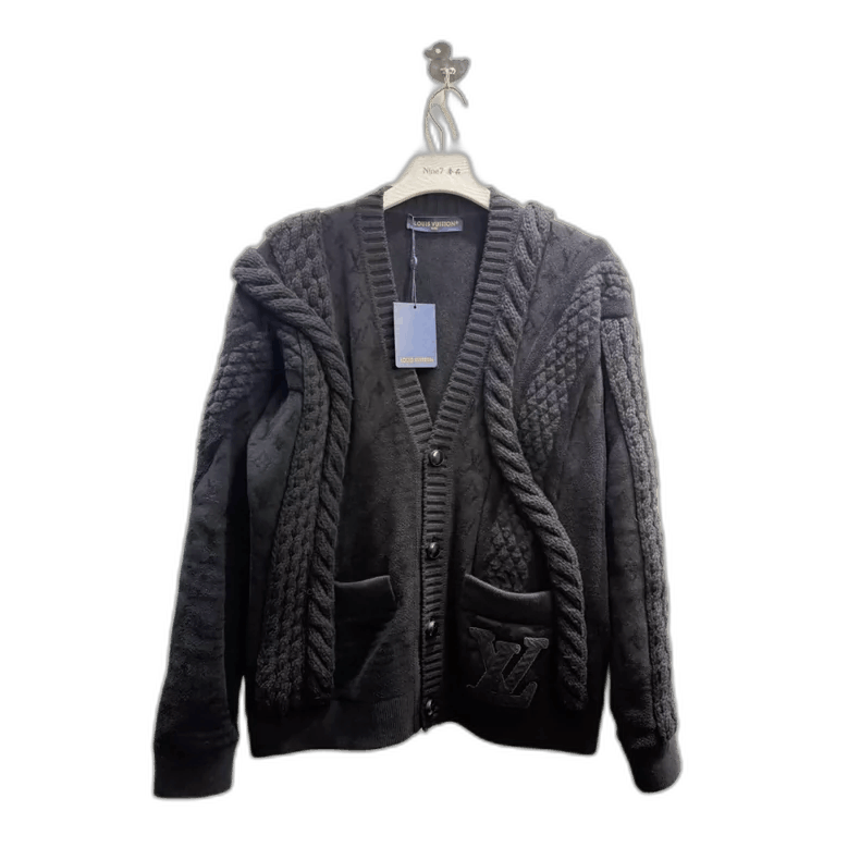 Louis Vuitton LV Louis Vuitton Knitted Cardigan in Black-yf Size US L / EU 52-54 / 3 - 1 Thumbnail