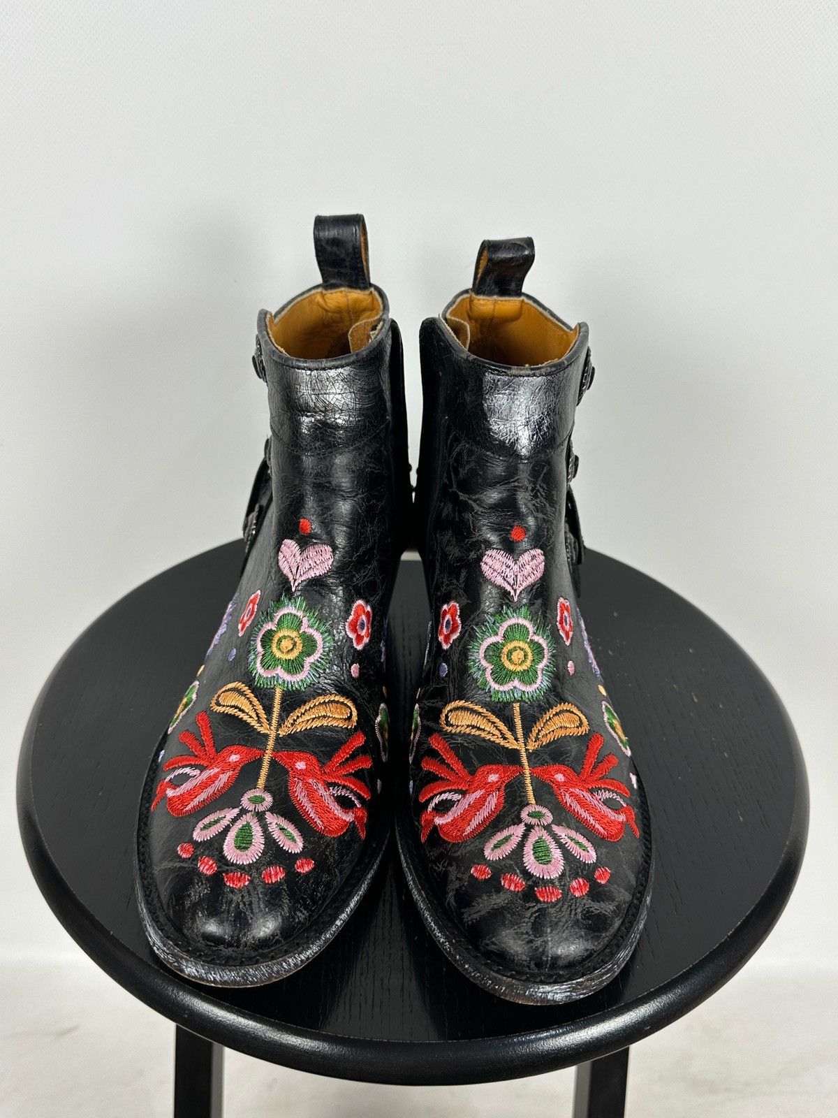 Old Gringo Mexicana Old Gringo Leather Cowboy Floral Ankle Boots Size US 9.5 / IT 39.5 - 10 Thumbnail