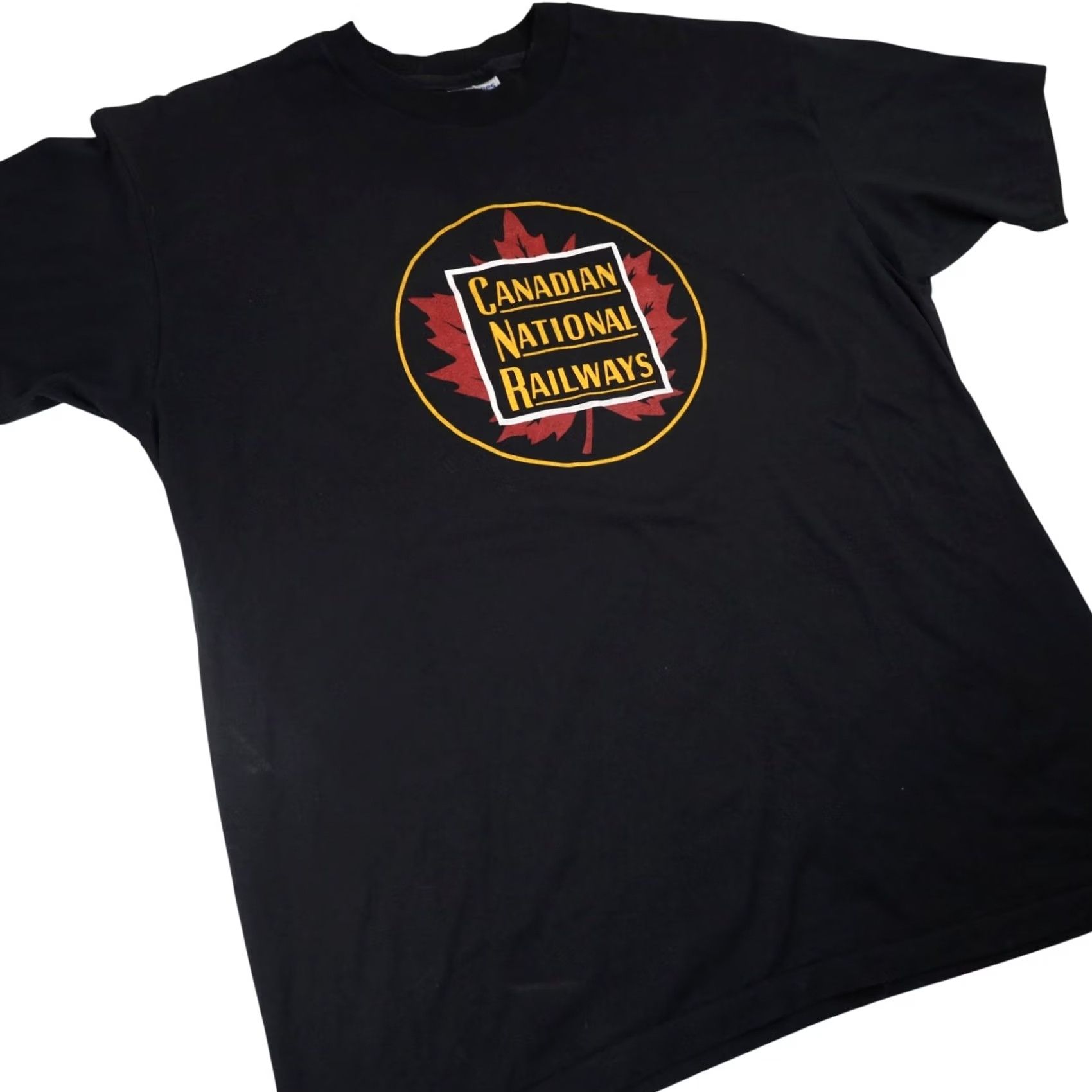 Vintage VINTAGE Canadian National Railways Mens XL Graphic T Shirt Black Size US XL / EU 56 / 4 - 3 Thumbnail