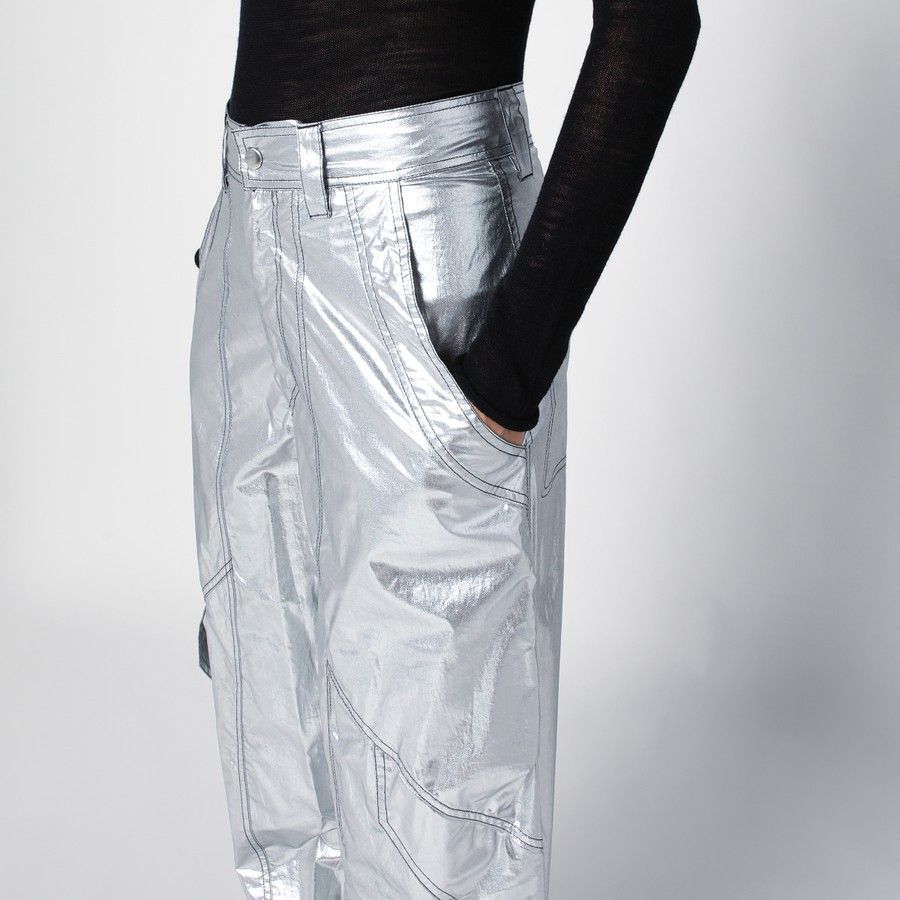 Isabel Marant o1d2blof0824 Cargo Trousers in Metal Size 27" / US 4 / IT 40 - 5 Thumbnail