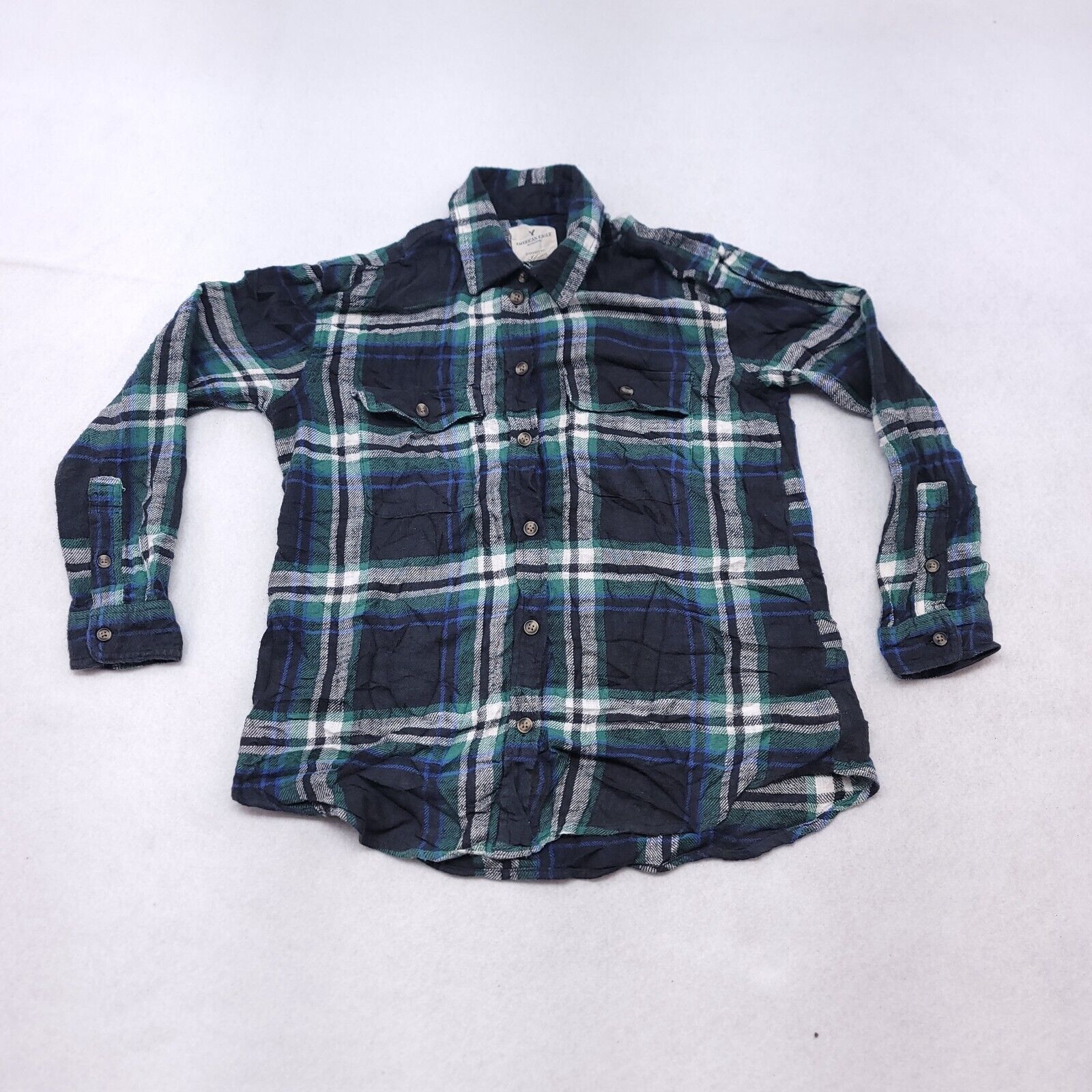 American Eagle Outfitters American Eagle Button Up Shirt Mens Size Extra Small Green Size US XS / EU 42 / 0 - 2 Thumbnail