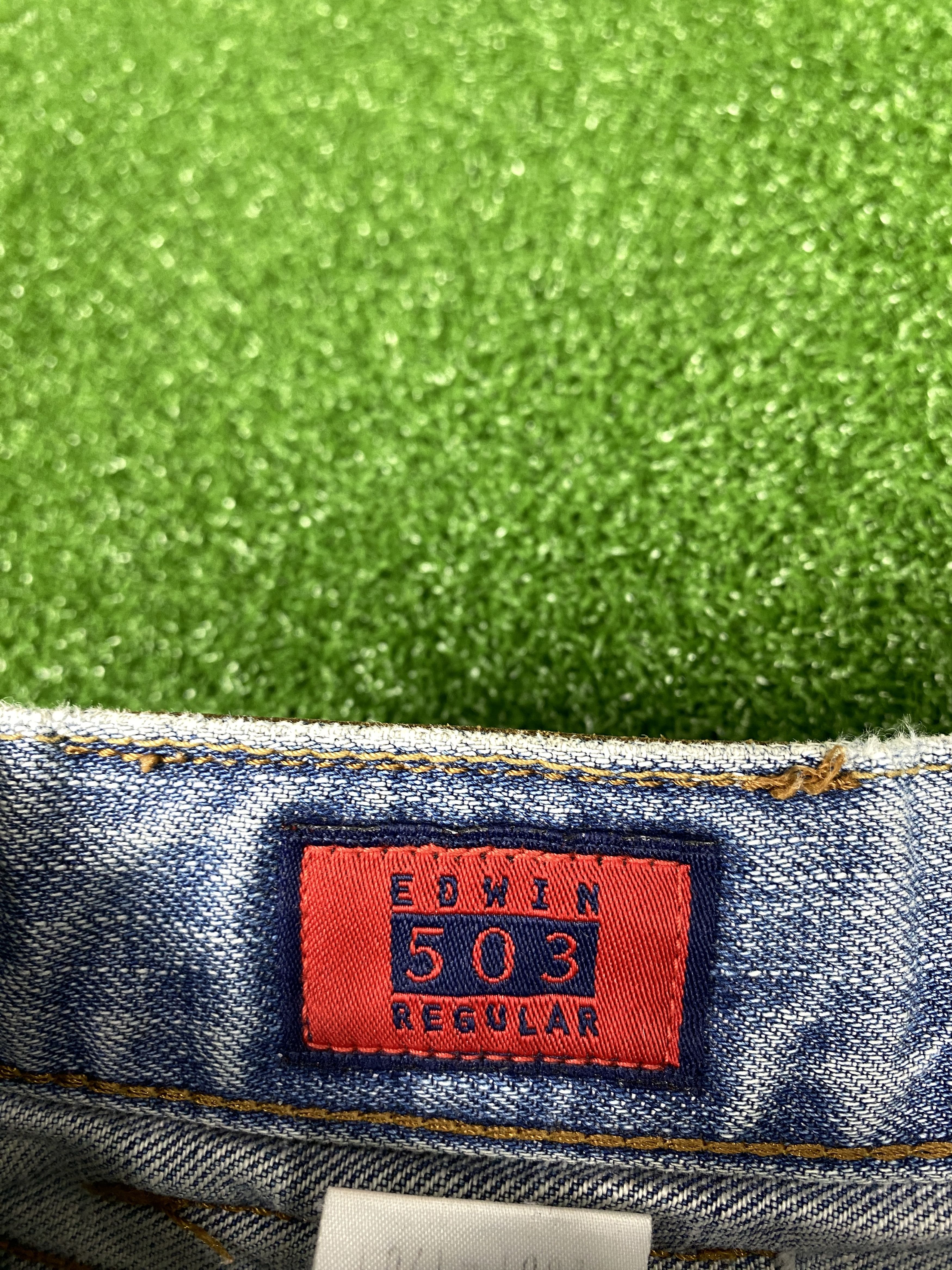 Edwin Vintage Edwin Distressed Mid Wash Jeans CP0030 Size US 30 / EU 46 - 11 Thumbnail
