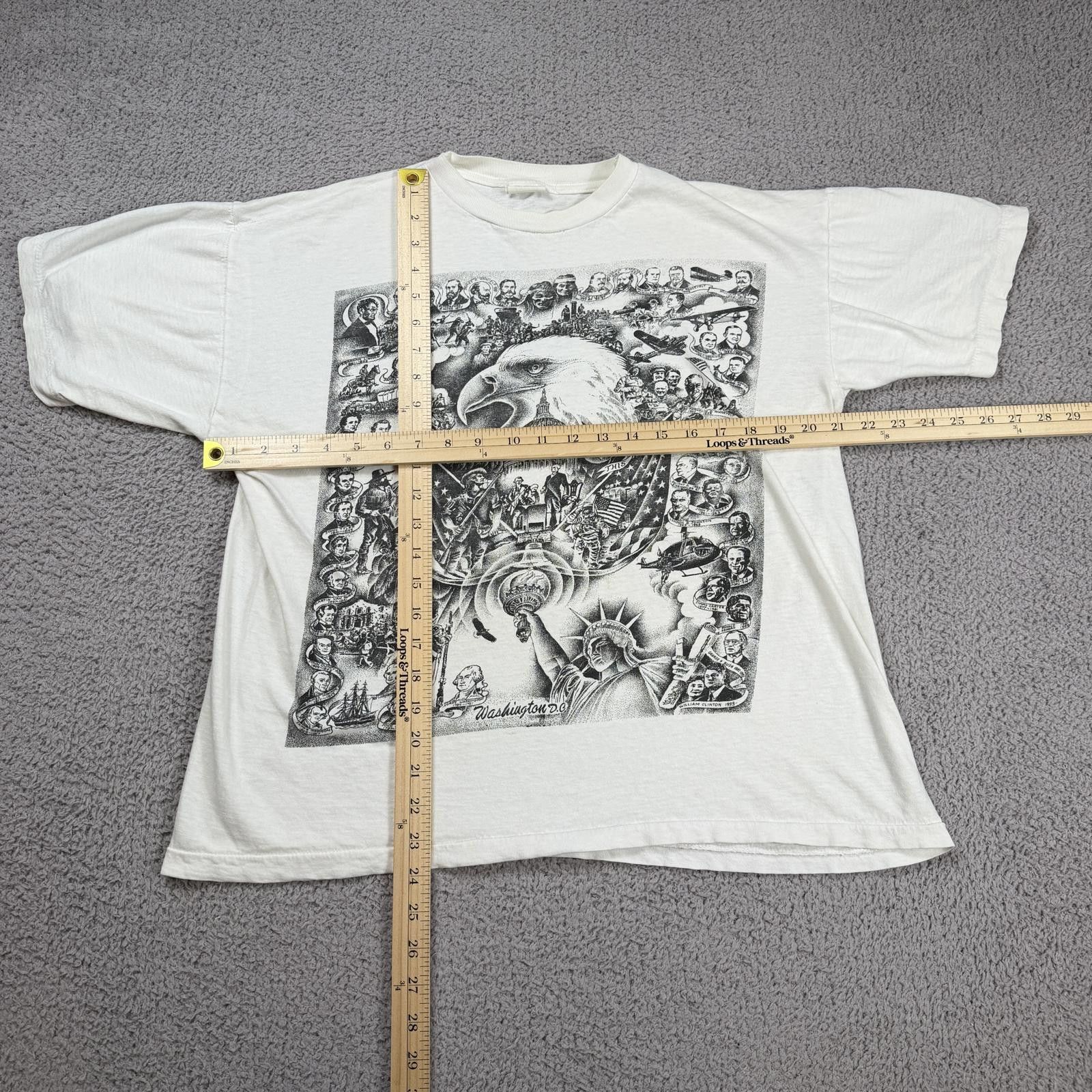 Evan Picone Vintage 90s EVANS Washington DC American T Shirt Mens L Size US XL / EU 56 / 4 - 4 Thumbnail