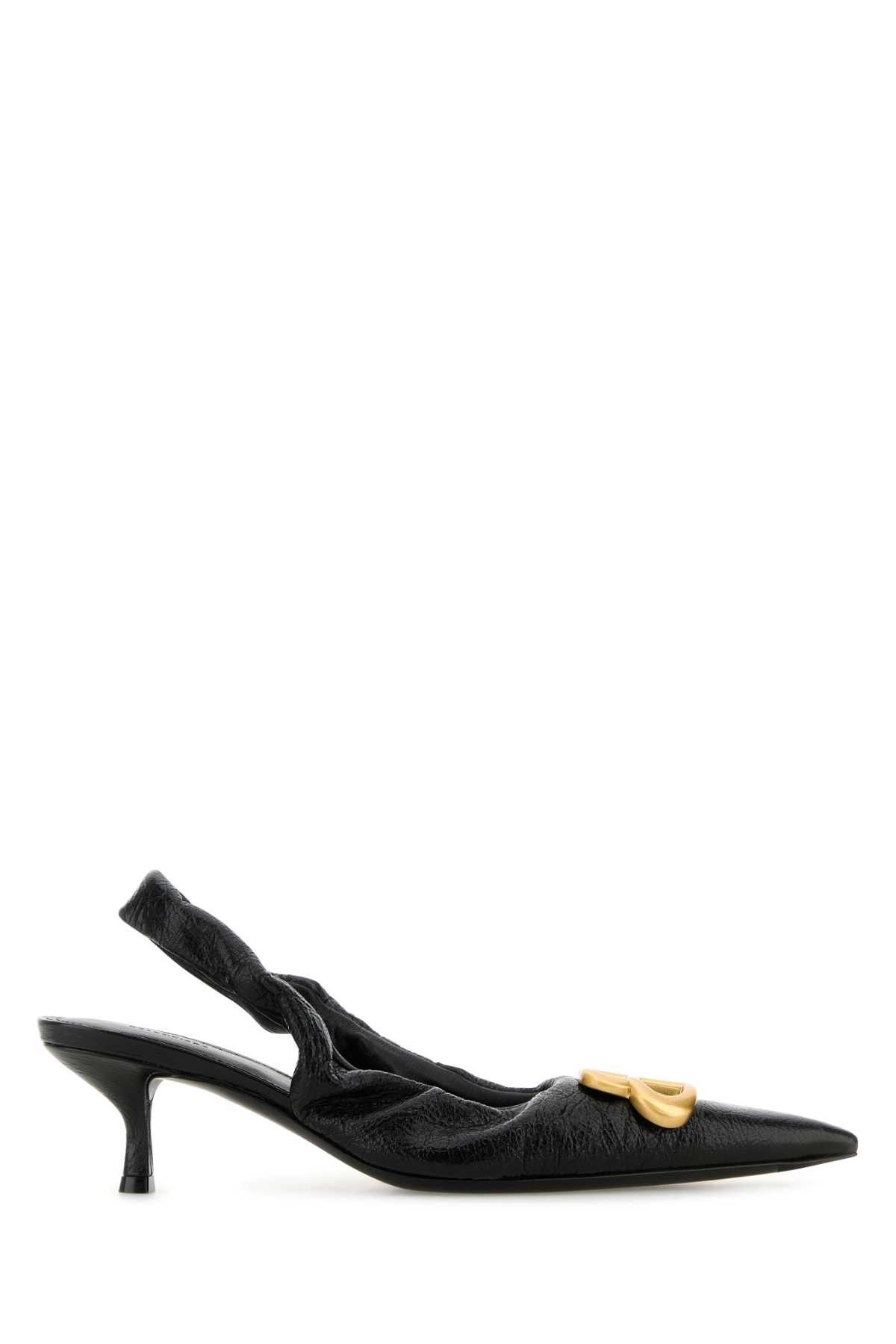 Balenciaga Black Leather Monaco Pumps Size US 6 / IT 36 - 1 Thumbnail