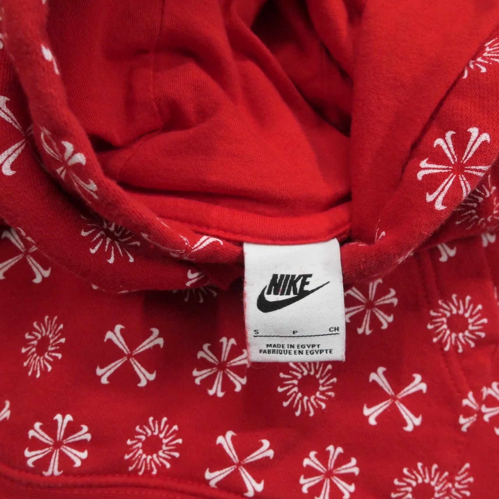 Nike Nike Hoodie Mens Small Red Pullover Monogram Swoosh All Over Print Size US S / EU 44-46 / 1 - 5 Thumbnail
