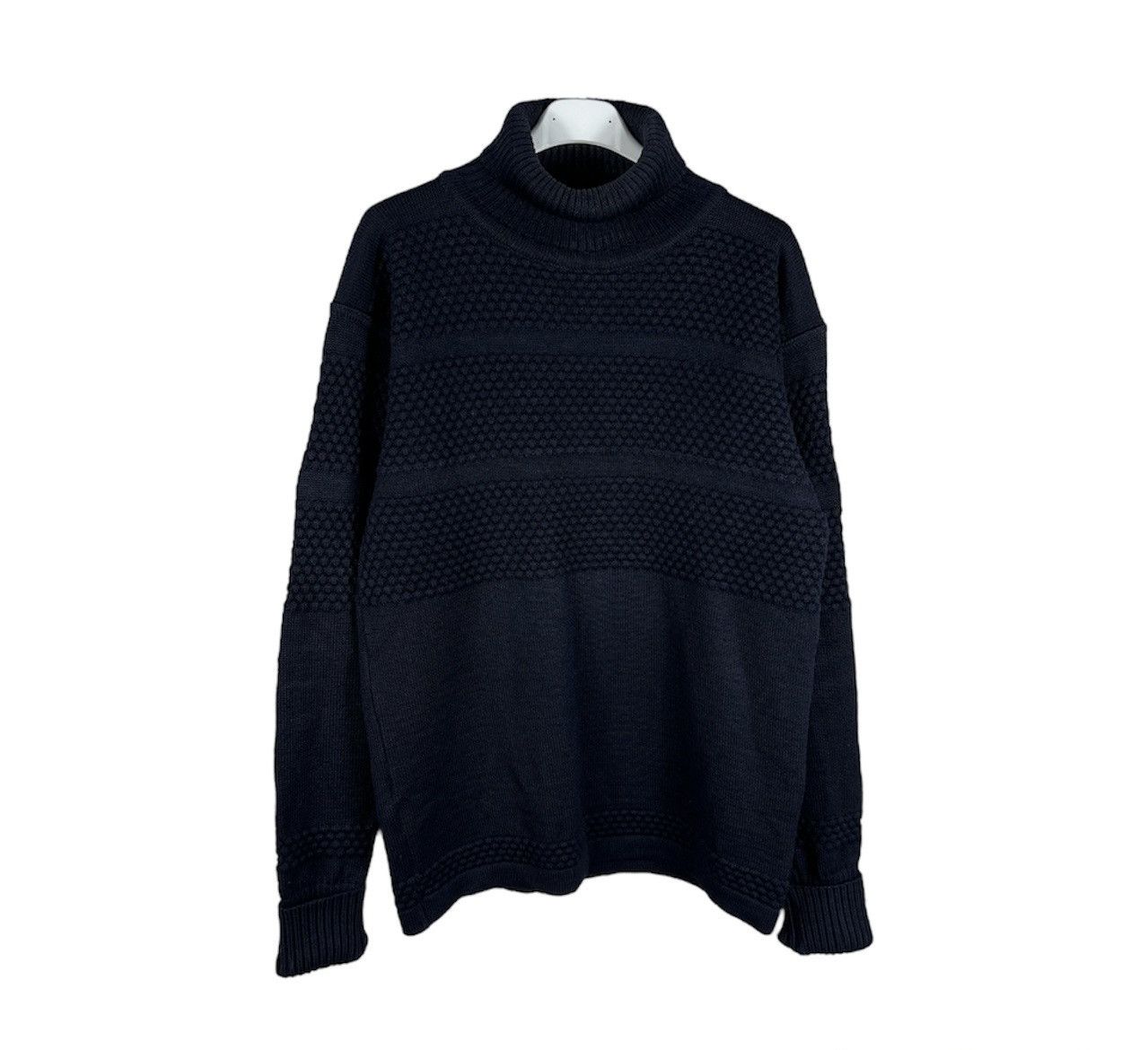 S.N.S. Herning S.N.S. Herning fisherman wool knit turtleneck sweater navy Size US M / EU 48-50 / 2 - 1 Thumbnail