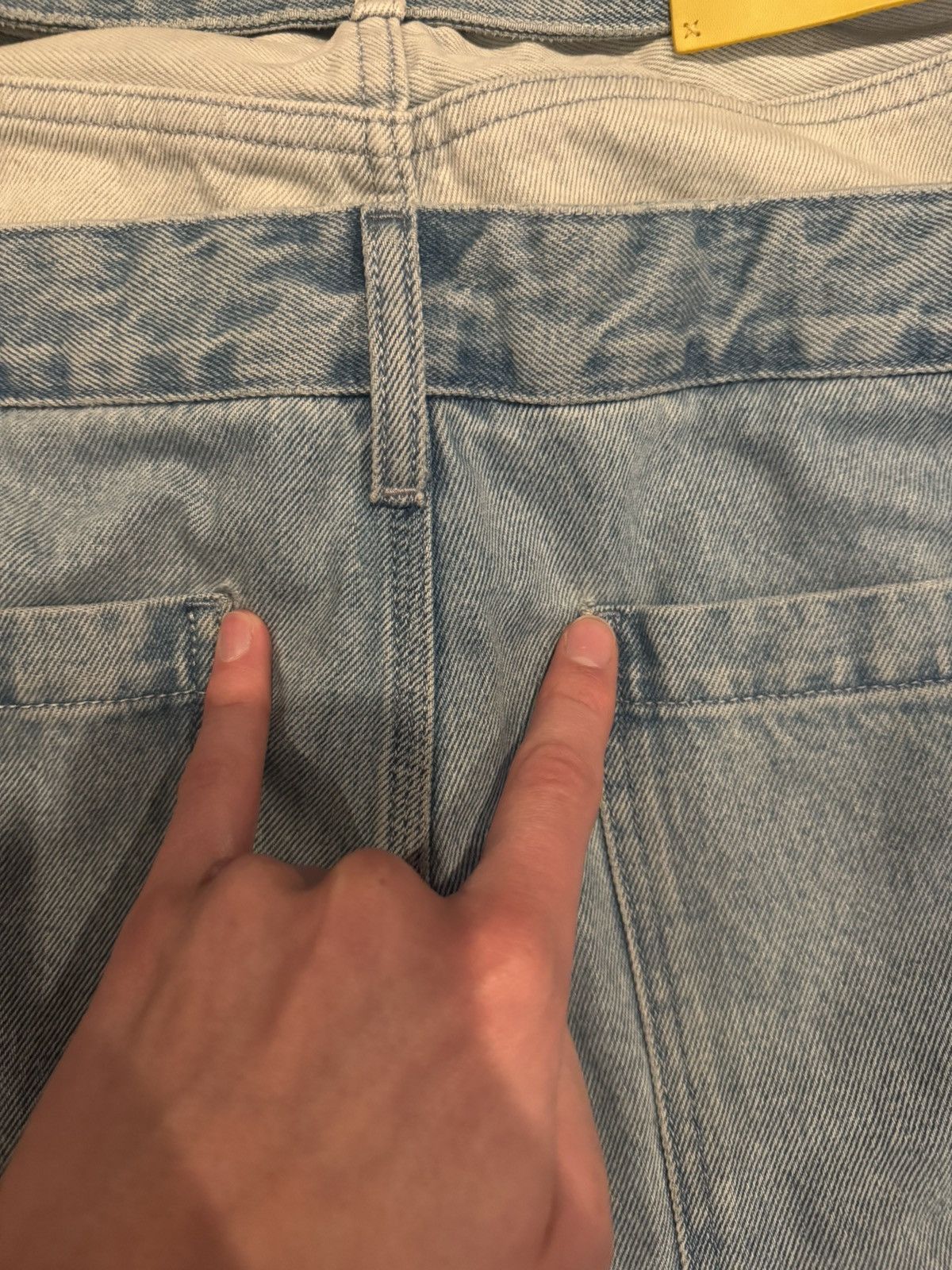 Off-White Off White Double Waist Double Knee Baggy Denim Jeans 30 Size US 30 / EU 46 - 11 Thumbnail