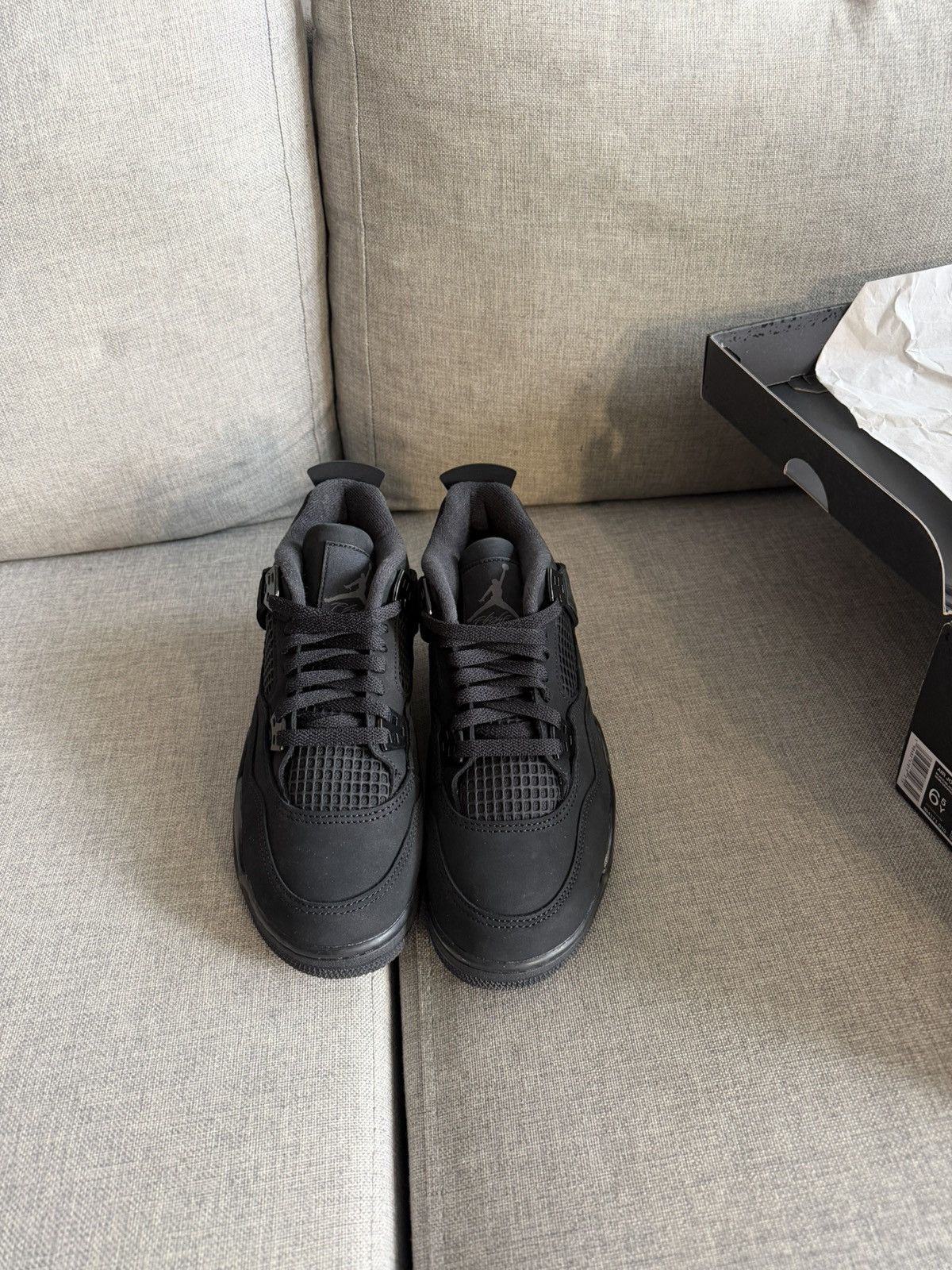 Jordan Brand Jordan retro 4 black cat Size US 6.5 / EU 39-40 - 8 Thumbnail